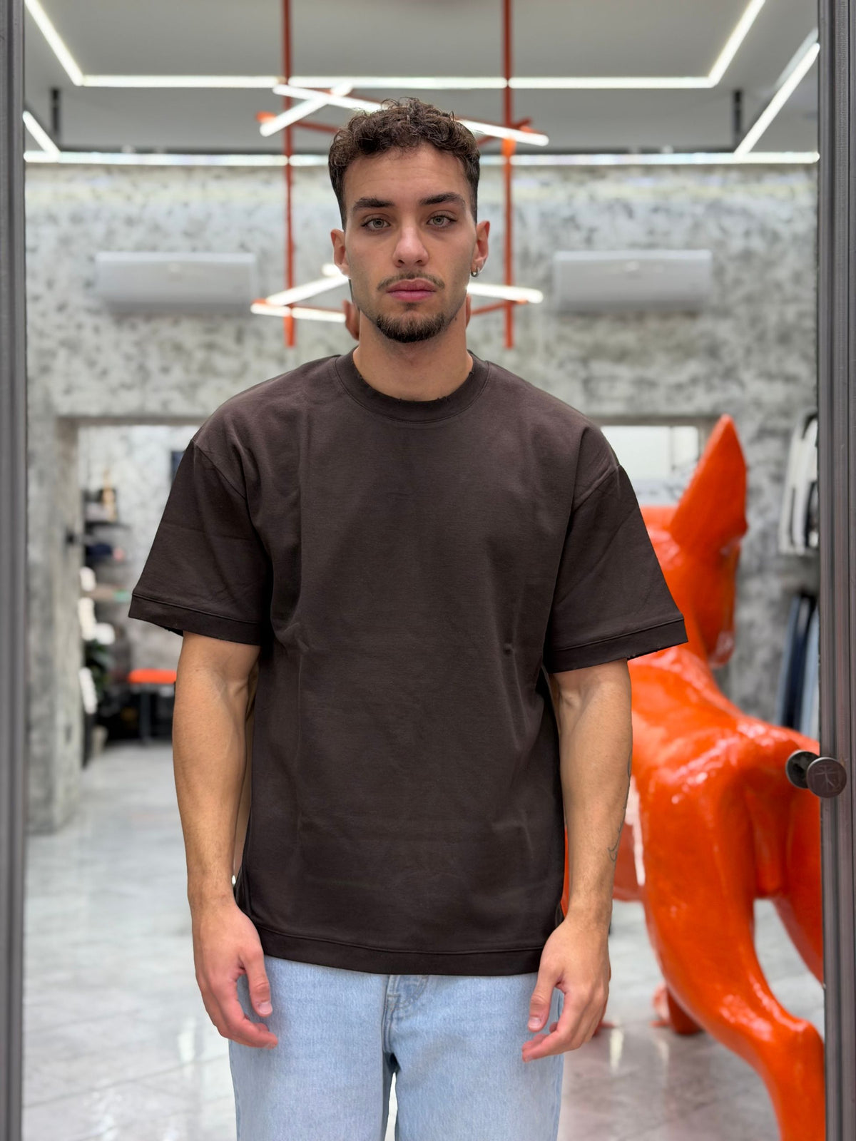 T-SHIRT BASIC IN 100% COTONE - REGULAR FIT TI3492SS.MOR