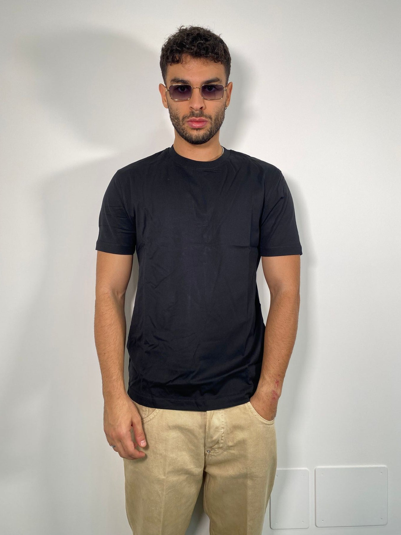 T-SHIRT BASIC IN COTONE STRUTTURATO - REGULAR FIT