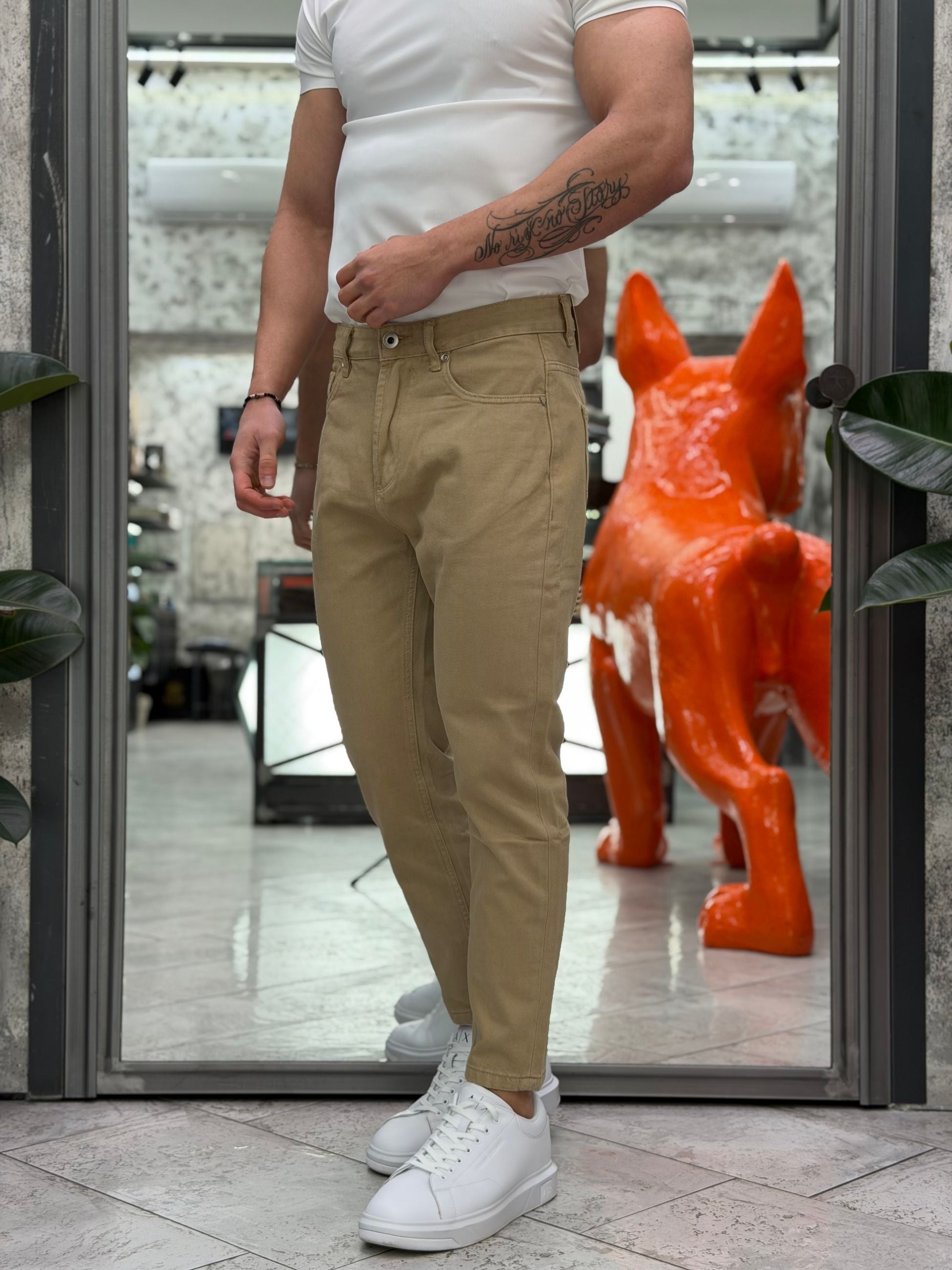 JEANS COOPER 5 TASCHE IN TELA FISSA - REGULAR CARROT FIT GL6278Q-S26.CAM