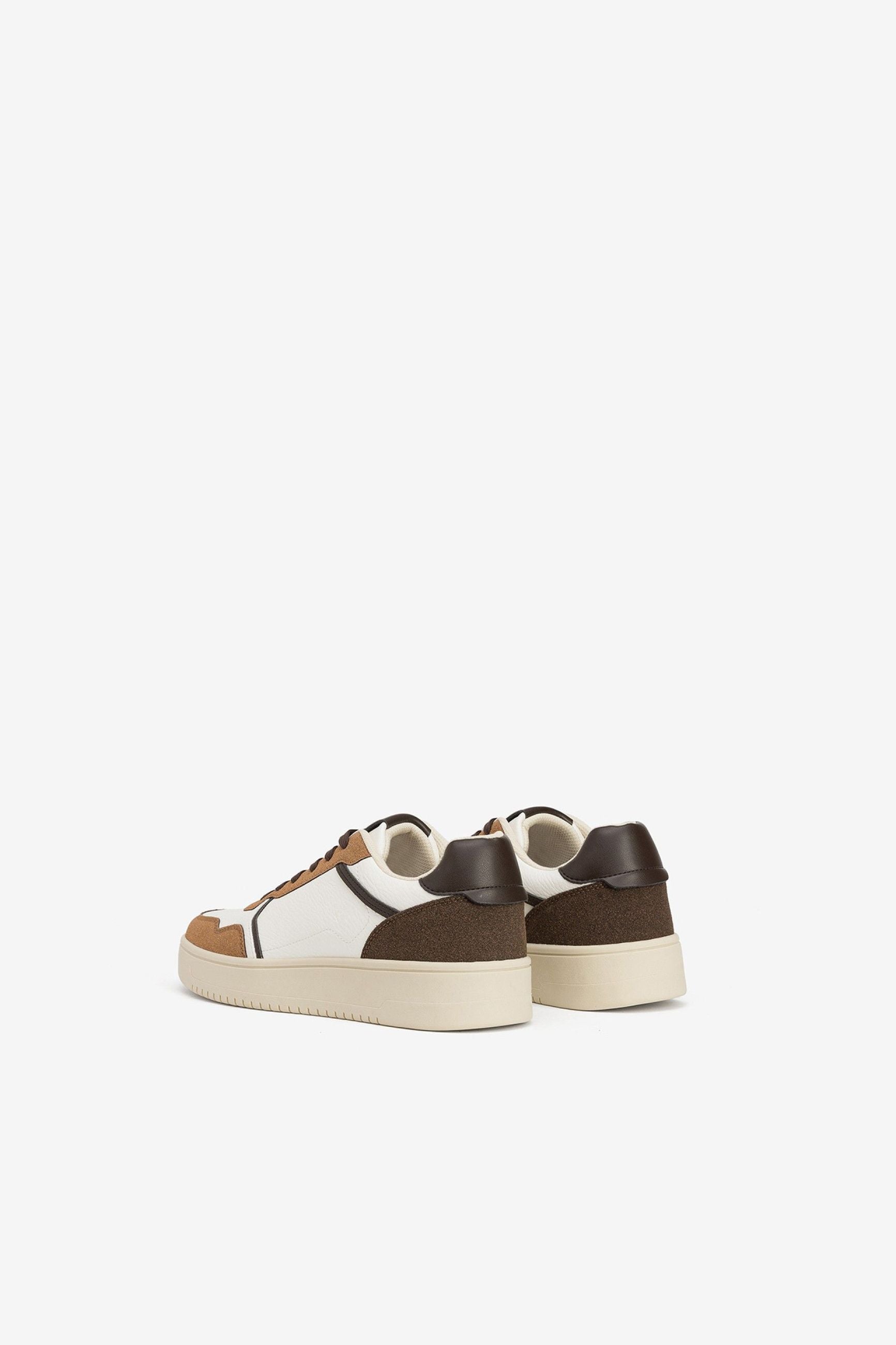 SNEAKERS OLIVIER IN ECOPELLE CON INSERTI ECOCAMOSCIO IN CONTRASTO 10064771