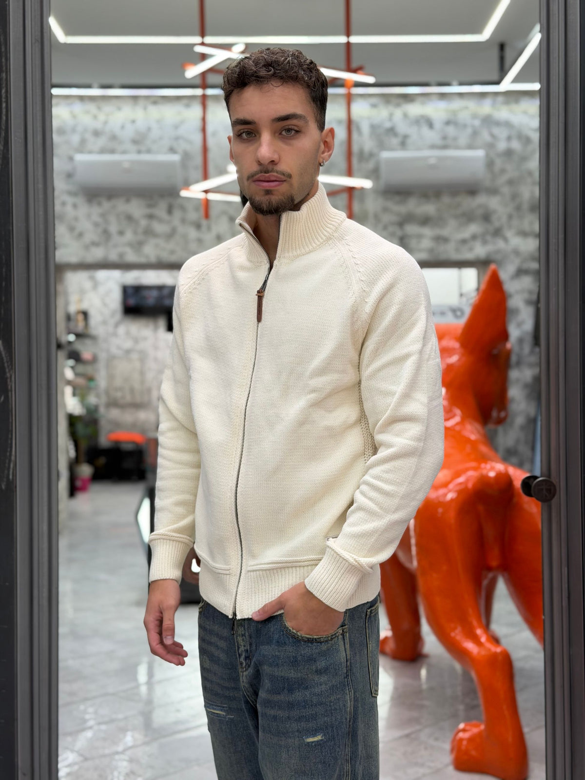 MAGLIA FULL ZIP - REGULAR FIT GL35633.BIA