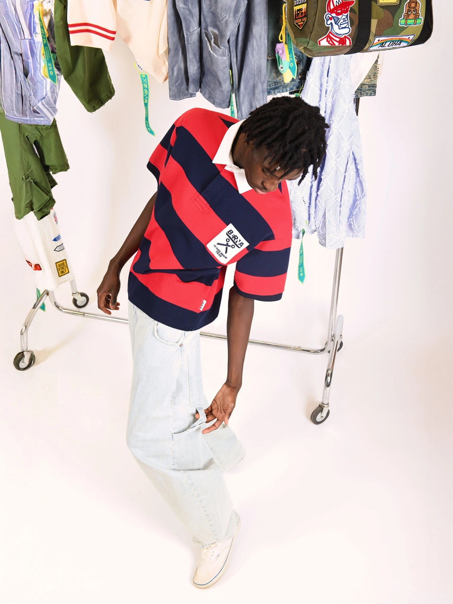 JEANS CARPENTER BLEACH WASH - BAGGY FIT M-261201