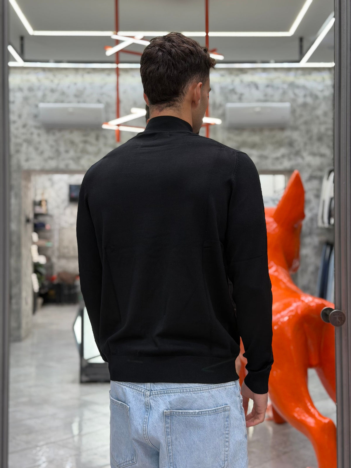 MAGLIA LUPETTO FINEZZA 12 IN MORBIDA VISCOSA - SLIM FIT MK20012-26.NER