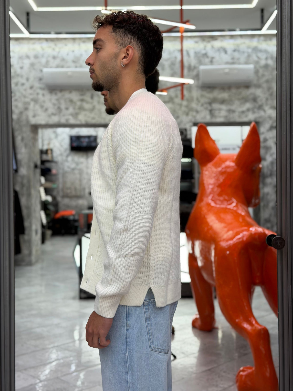 CARDIGAN IN MAGLIA COSTA INGLESE - REGULAR FIT MI3428SS.OFF
