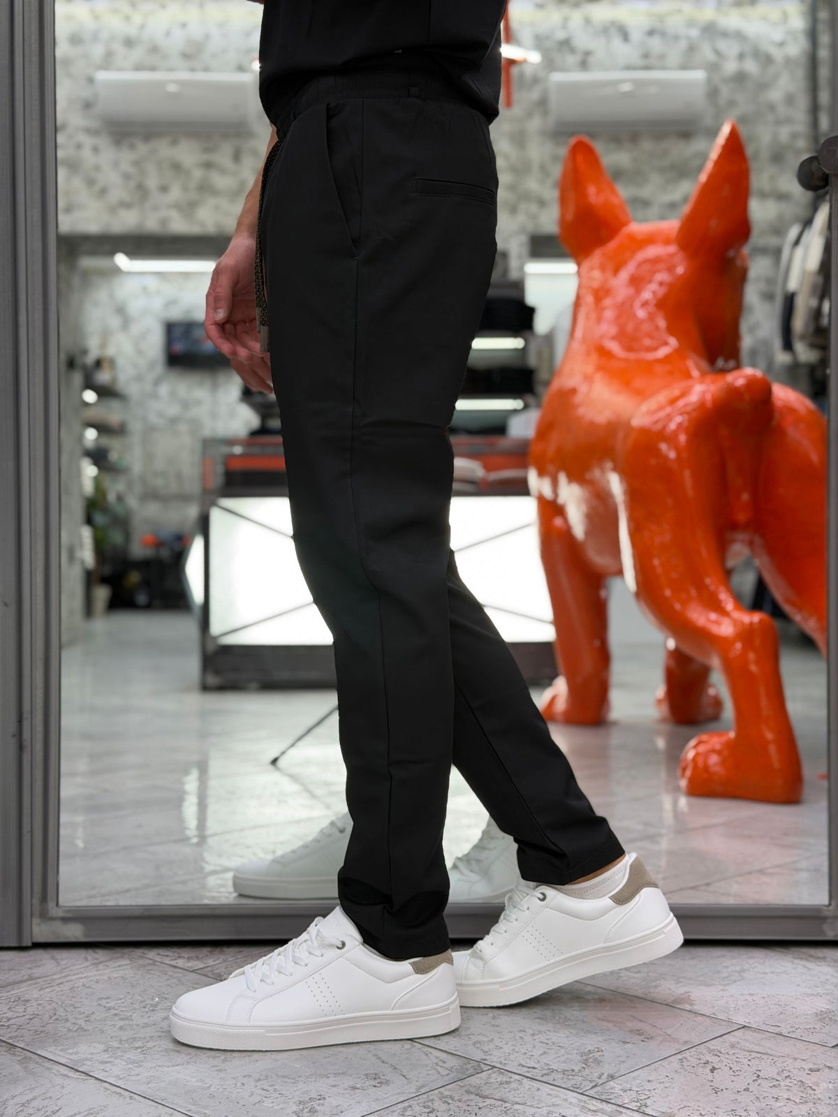 PANTALACCIO LEONARD IN TESSUTO ELEGANTE ELASTICIZZATO - REGULAR FIT GL5107BD-F26.NER