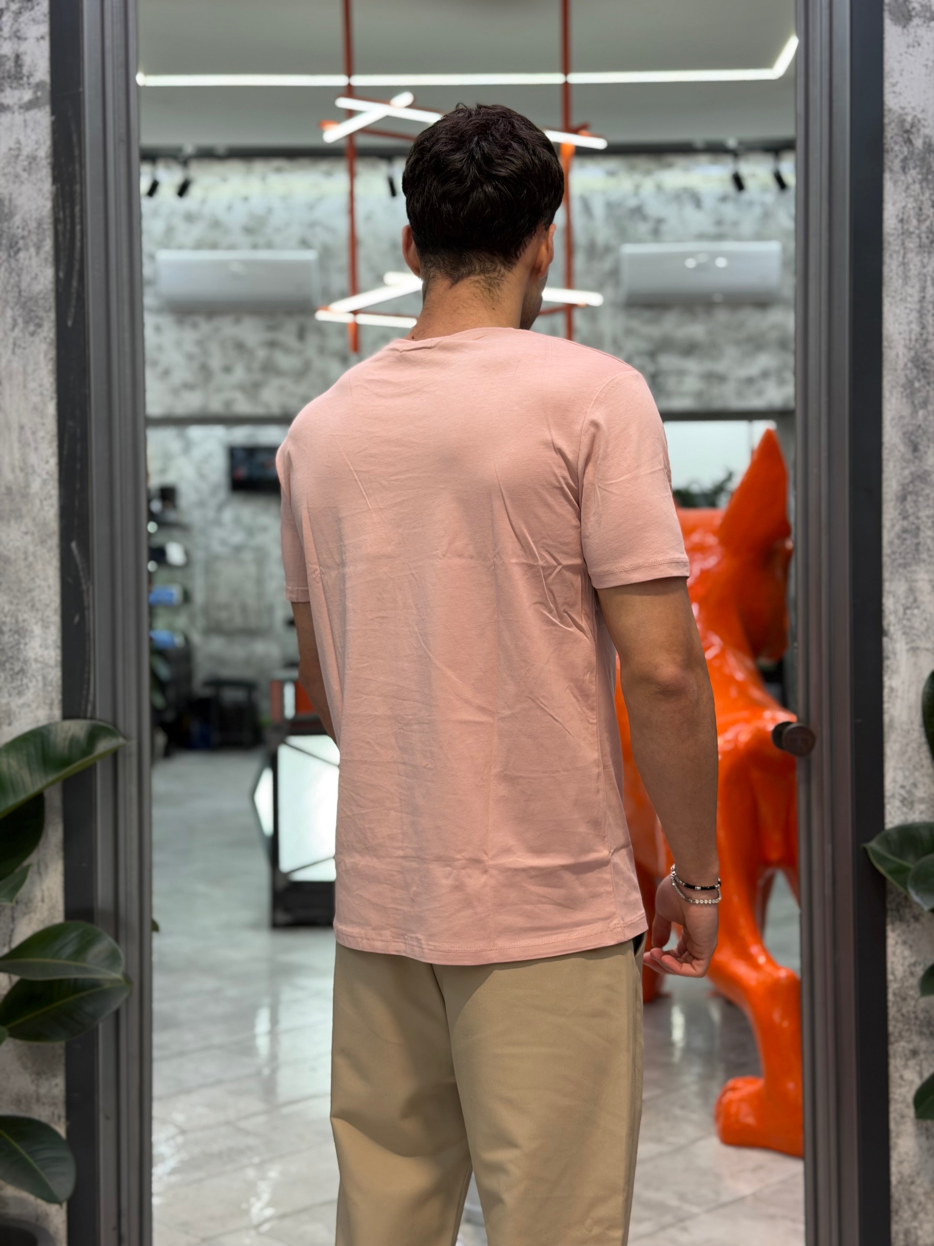 T-SHIRT BASIC IN 100% COTONE EXTRA FINE - REGULAR FIT GL1078F-S26.ROSA