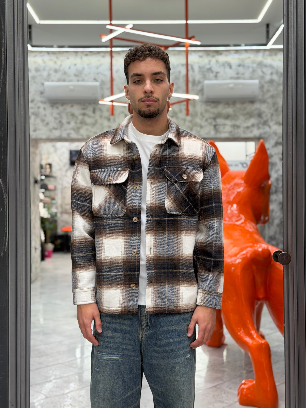 OVERSHIRT STRONGER A QUADRI - RELAXED FIT 10068060