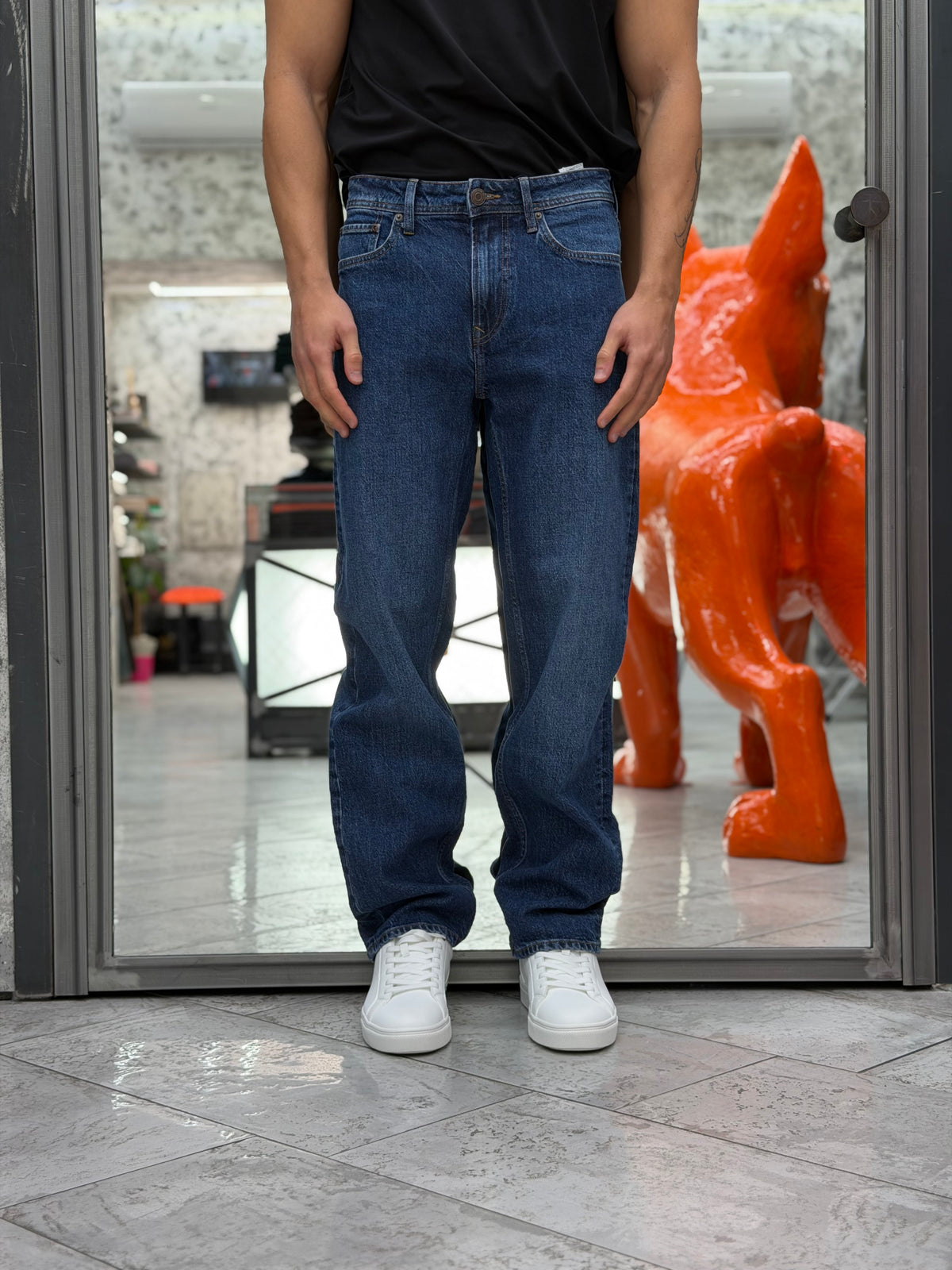 JEANS THOMAS_29 5 TASCHE DARK WASH - LOOSE FIT 10067922