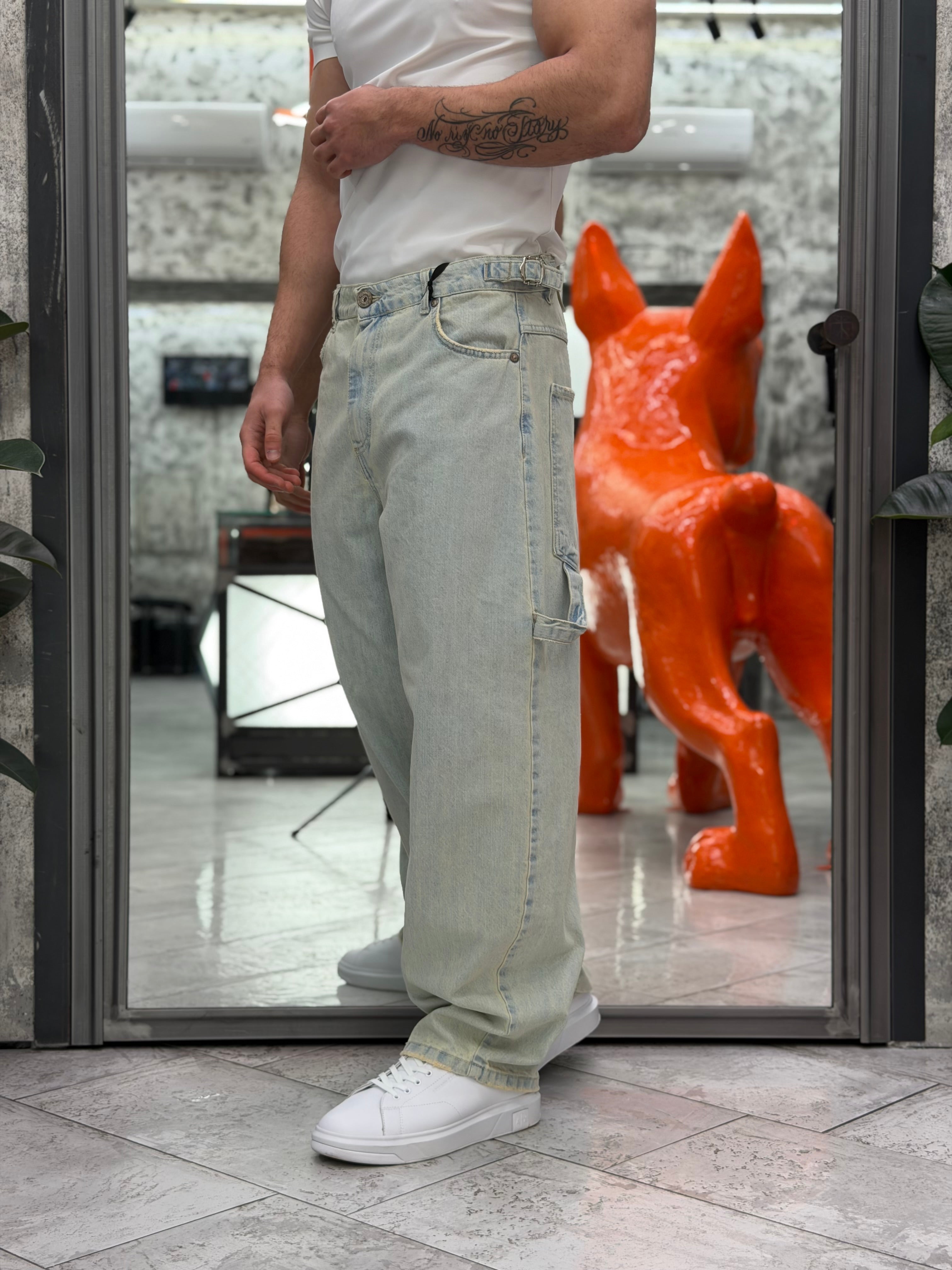 JEANS CARPENTER BLEACH WASH - BAGGY FIT M-261201