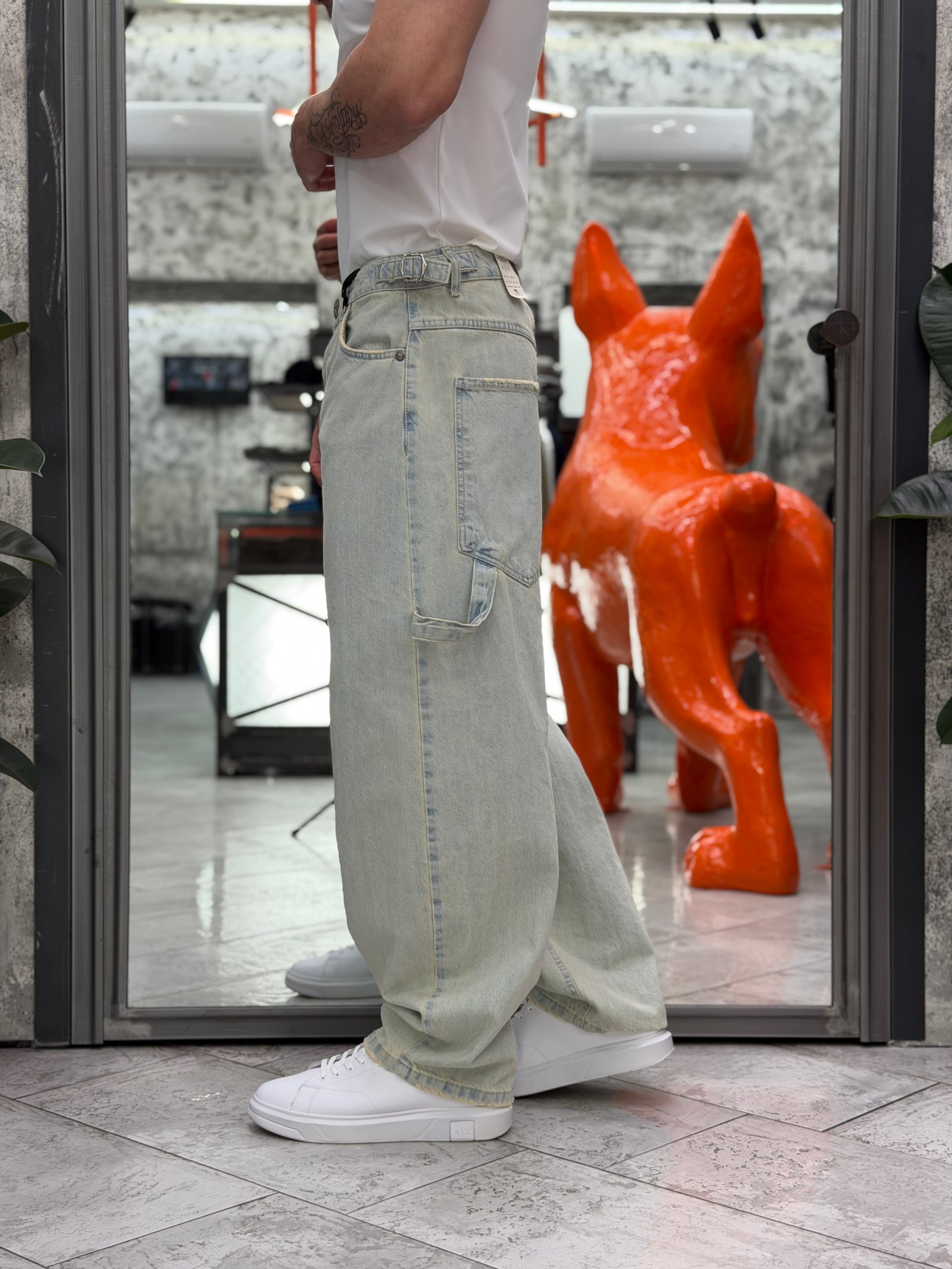 JEANS CARPENTER BLEACH WASH - BAGGY FIT M-261201