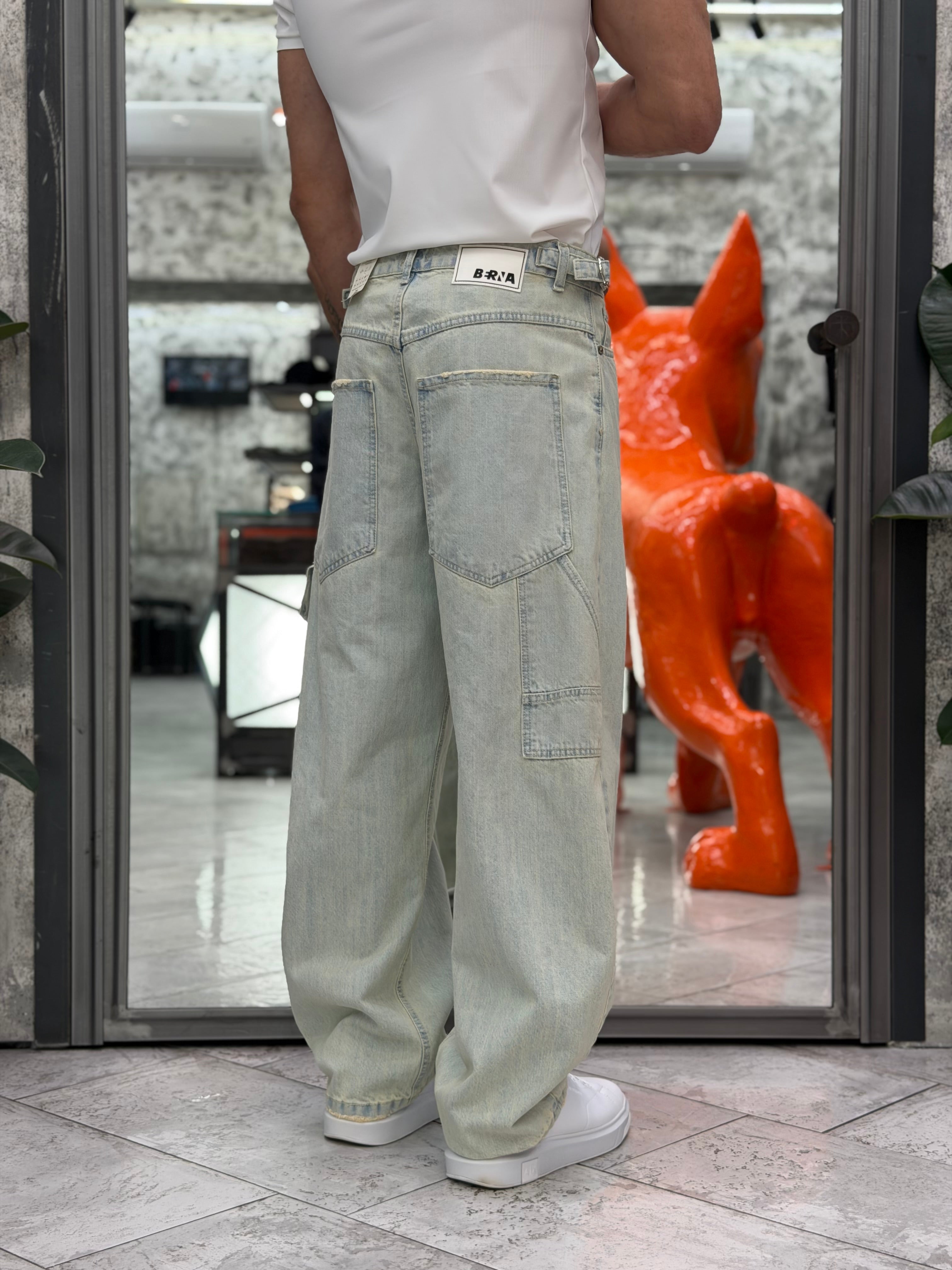 JEANS CARPENTER BLEACH WASH - BAGGY FIT M-261201