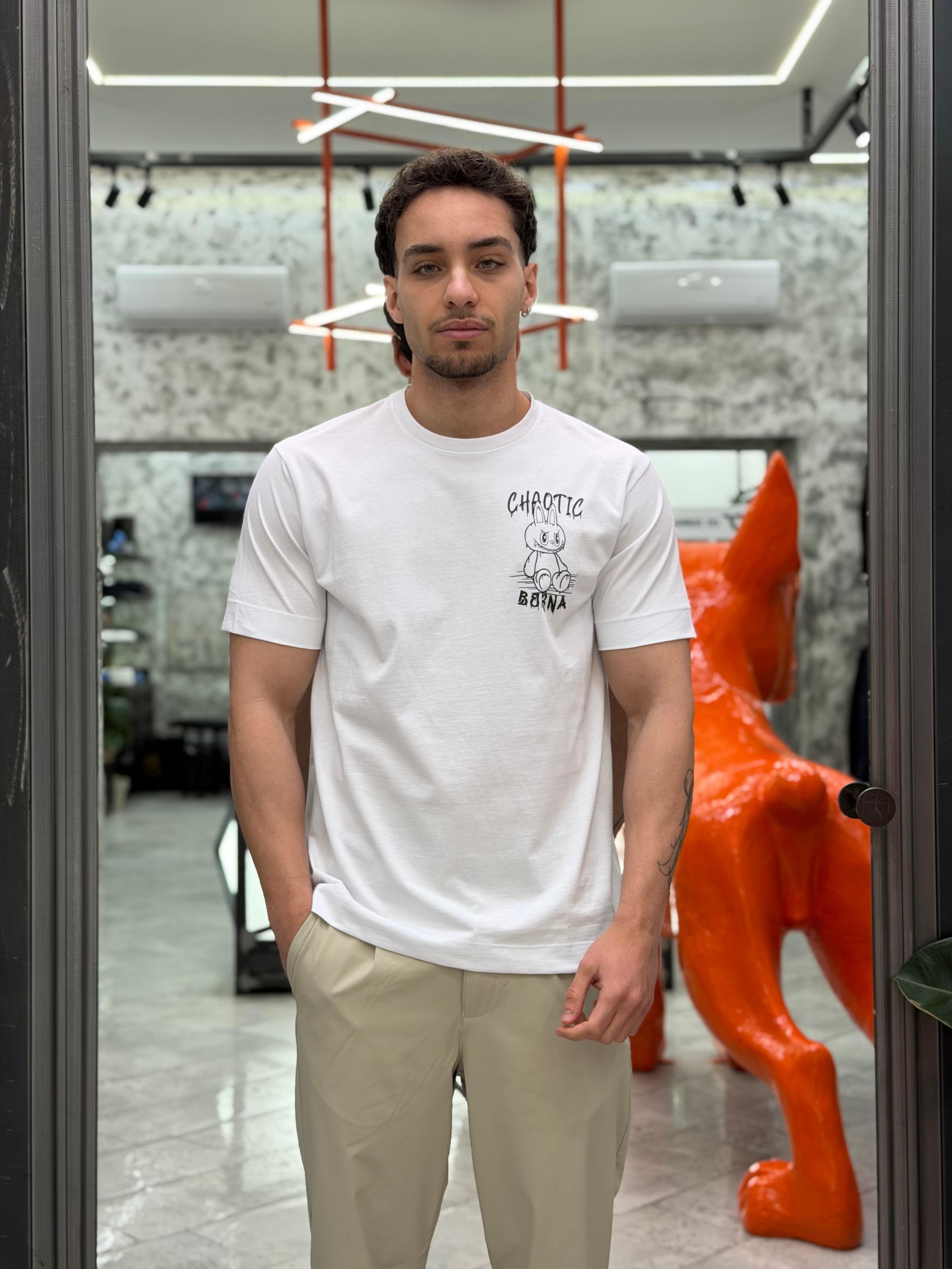 T-SHIRT IN PURO COTONE CON STAMPA CHAOTIC - REGULAR FIT M-261178
