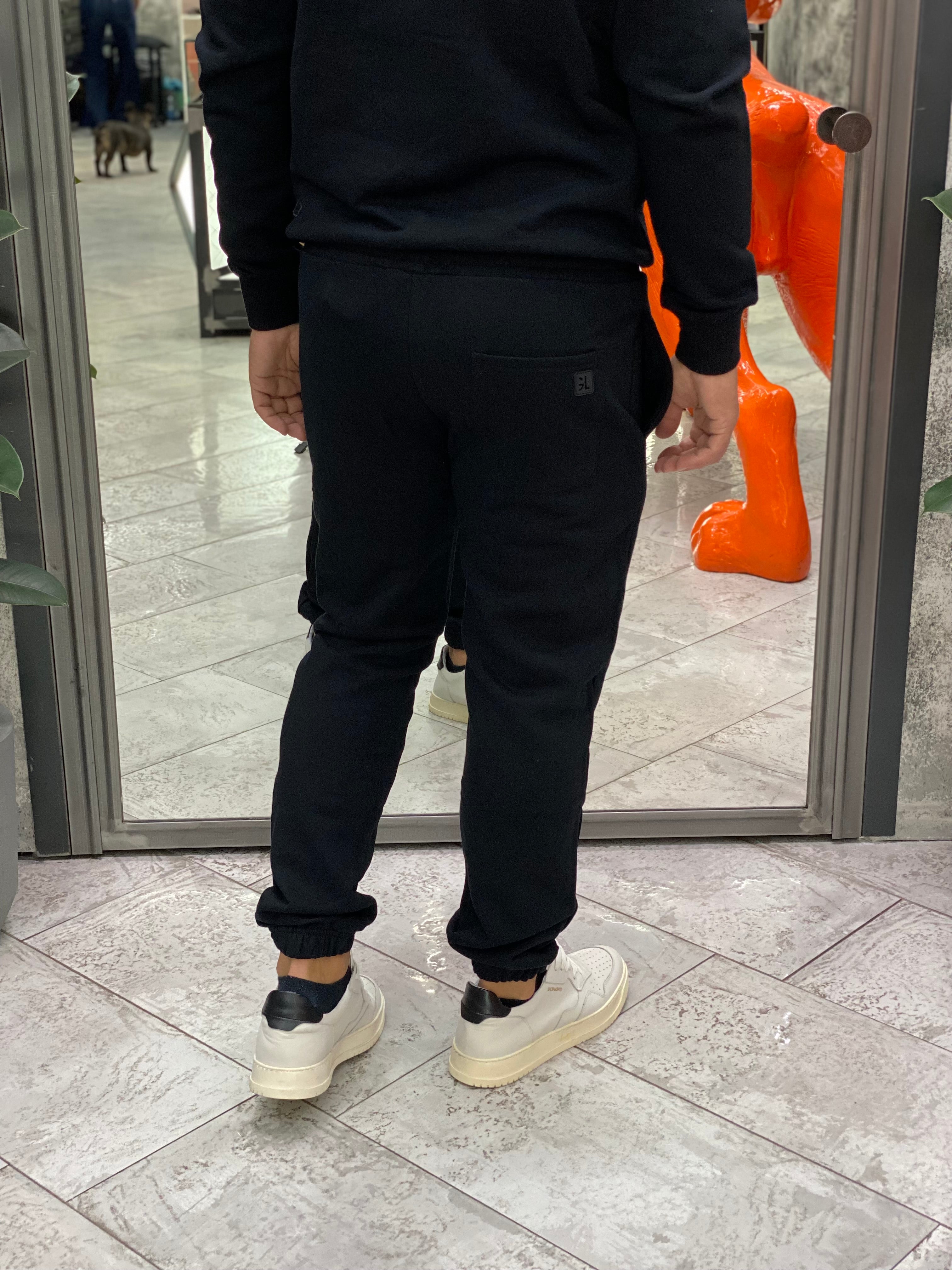 PANTALONE TUTA CON ELASTICO IN VITA E AL FONDO - REGULAR FIT GL2245F-F25.NER