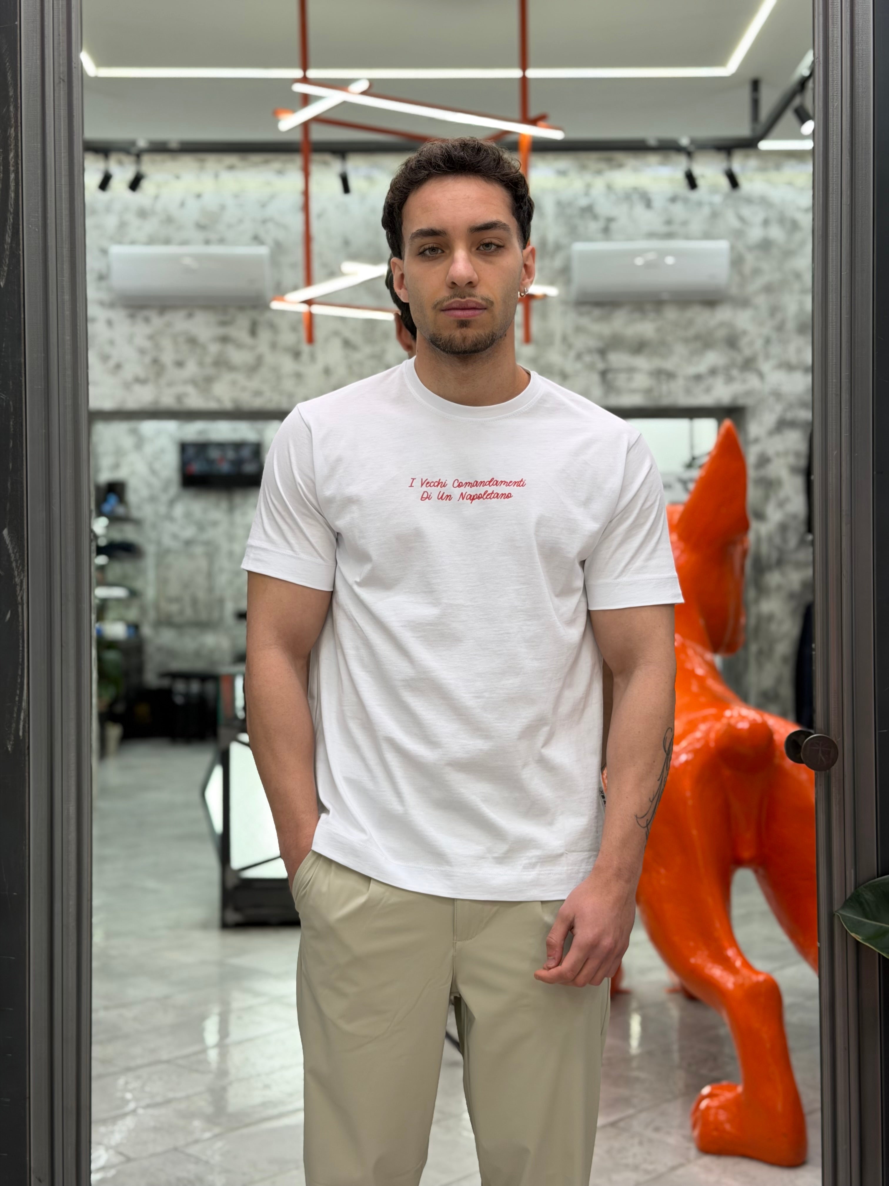 T-SHIRT IN PURO COTONE CON STAMPA VECCHI COMANDAMENTI - REGULAR FIT M-261176