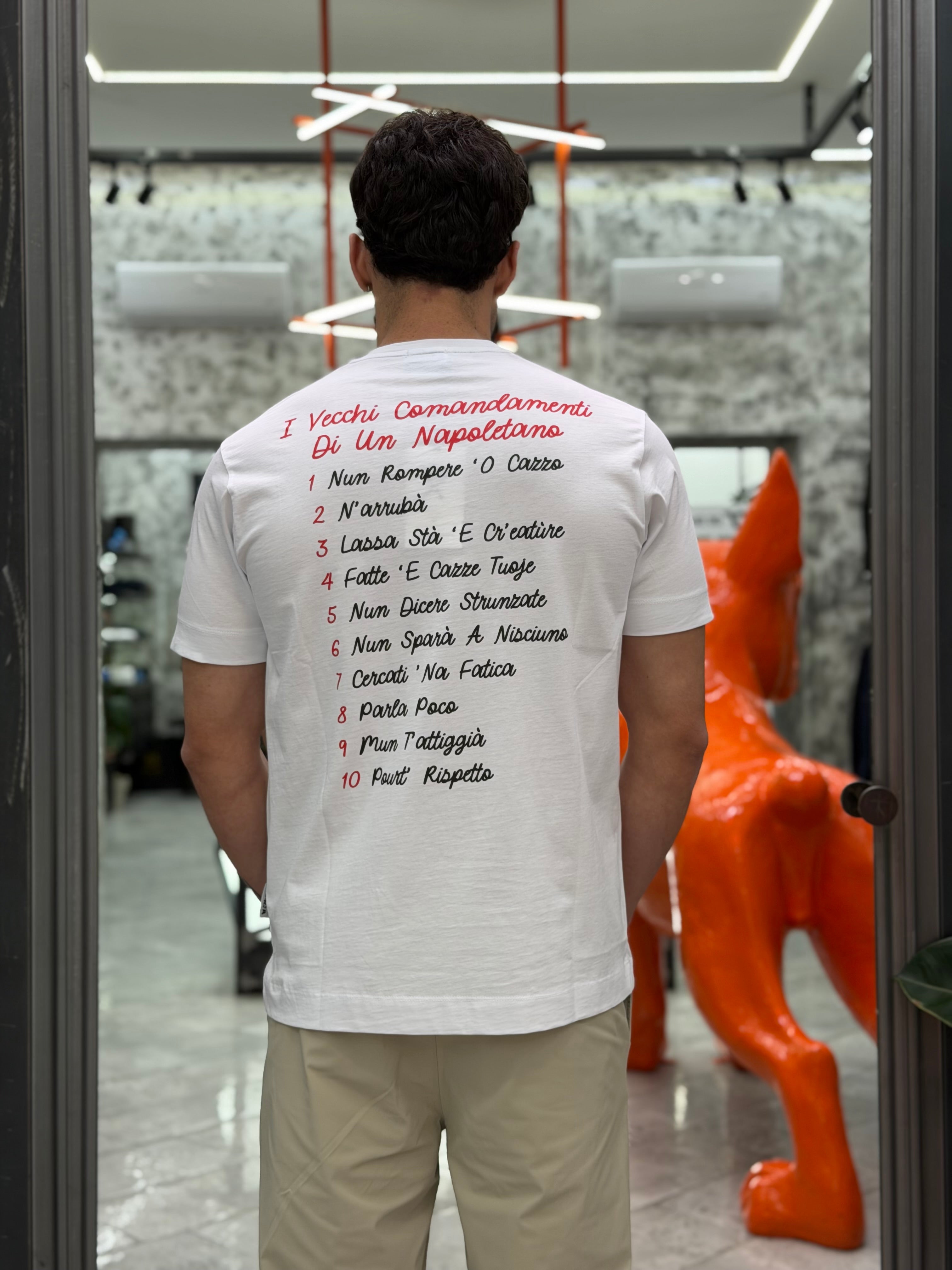 T-SHIRT IN PURO COTONE CON STAMPA VECCHI COMANDAMENTI - REGULAR FIT M-261176