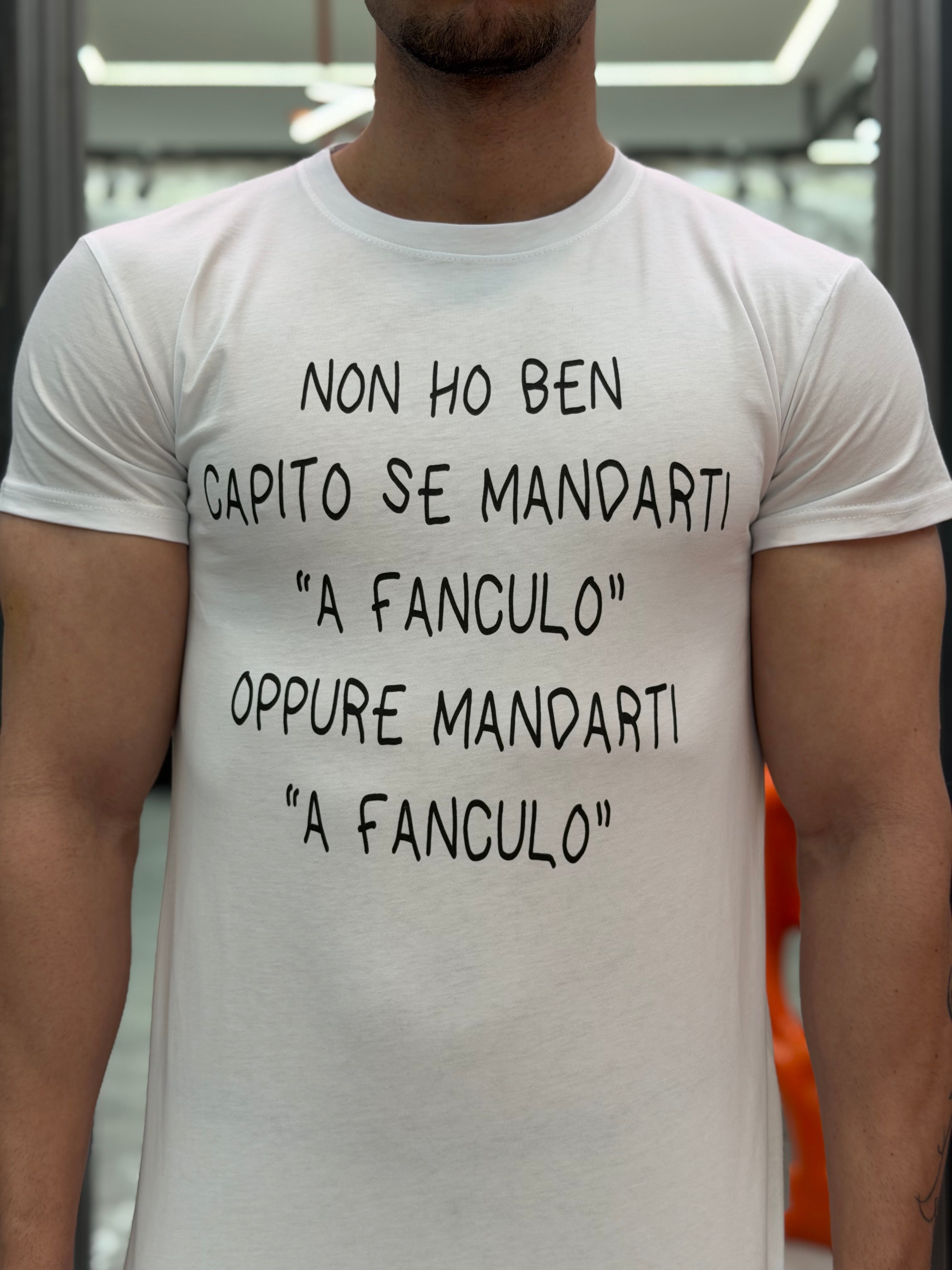 T-SHIRT IN PURO COTONE CON STAMPA FU*K - REGULAR FIT M-261100
