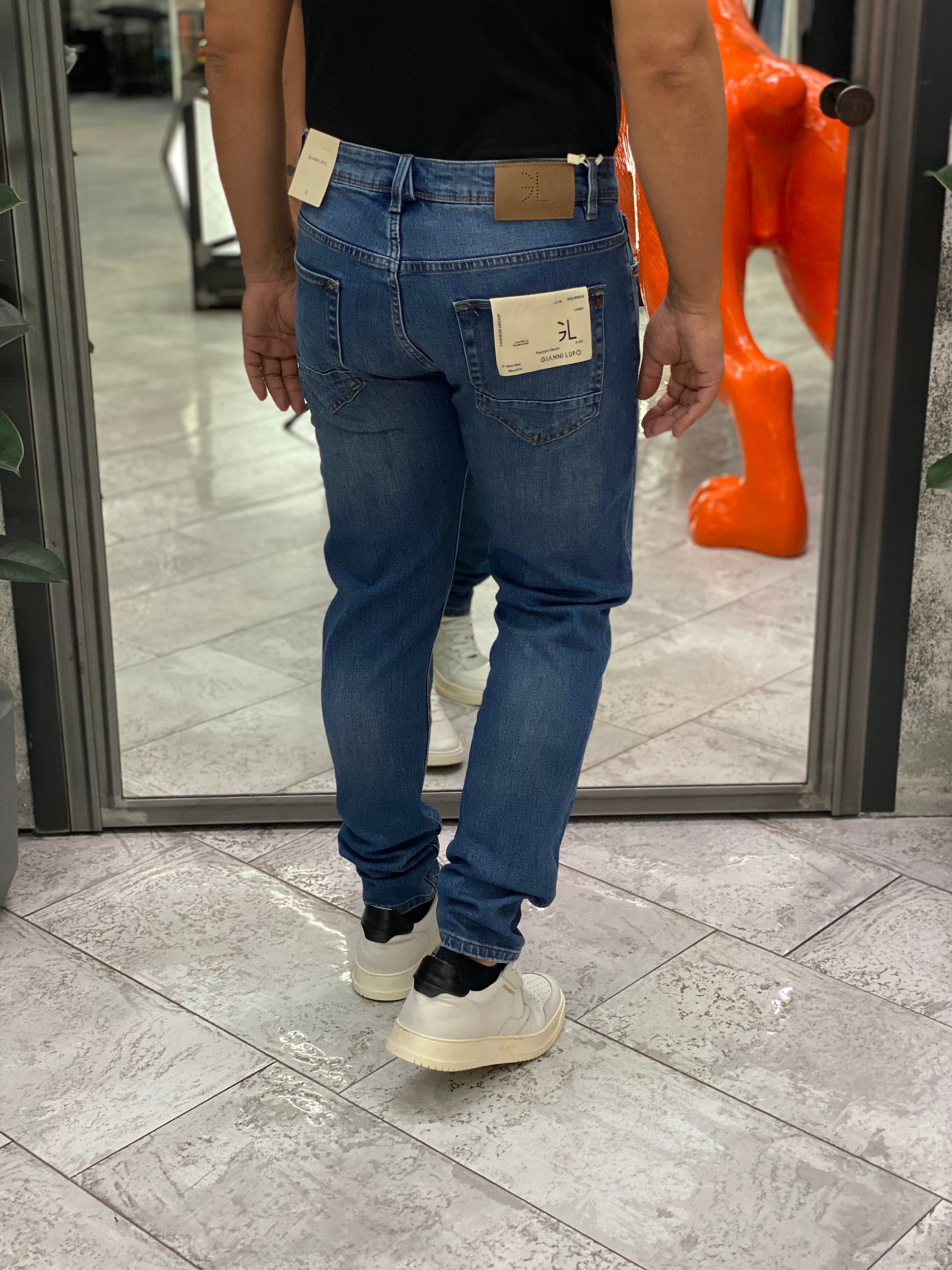 JEANS BRUCE IN TELA ELASTICIZZATA LAVAGGIO MEDIO - REGULAR/SLIM FIT GL6377Q