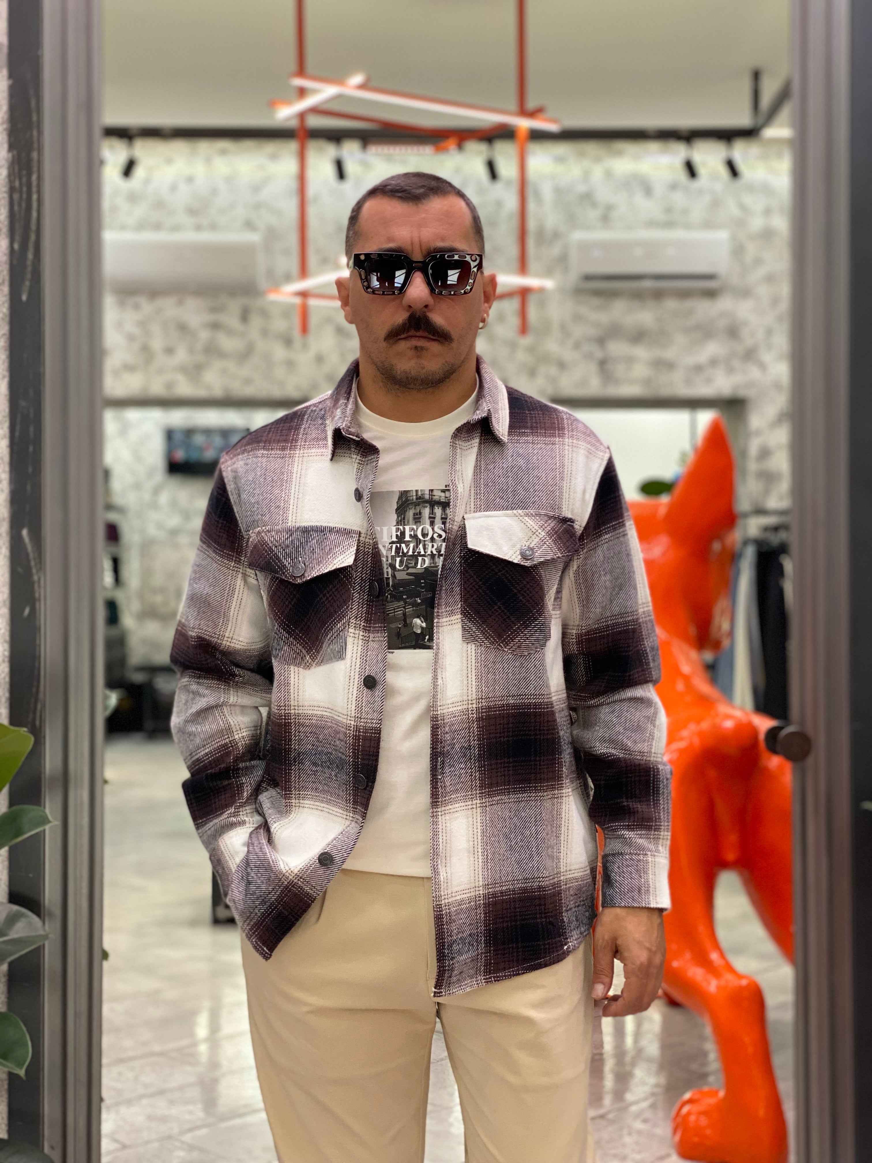 OVERSHIRT CEDRIC IN FLANELLA FANTASIA QUADRI - REGULAR FIT 10062481
