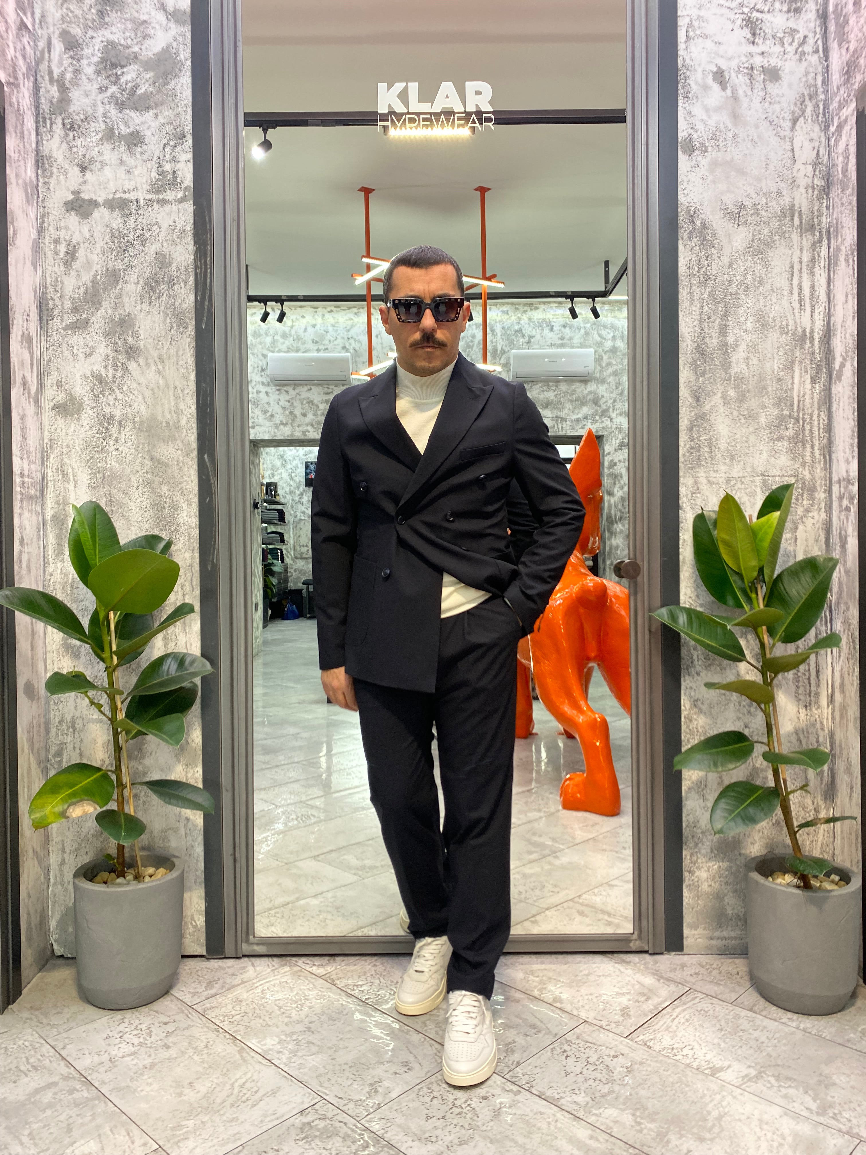 PANTALONE SARTORIALE DA COMPLETO IN COMODO TESSUTO ELASTICIZZATO - REGULAR FIT PSI1452SS.BLU