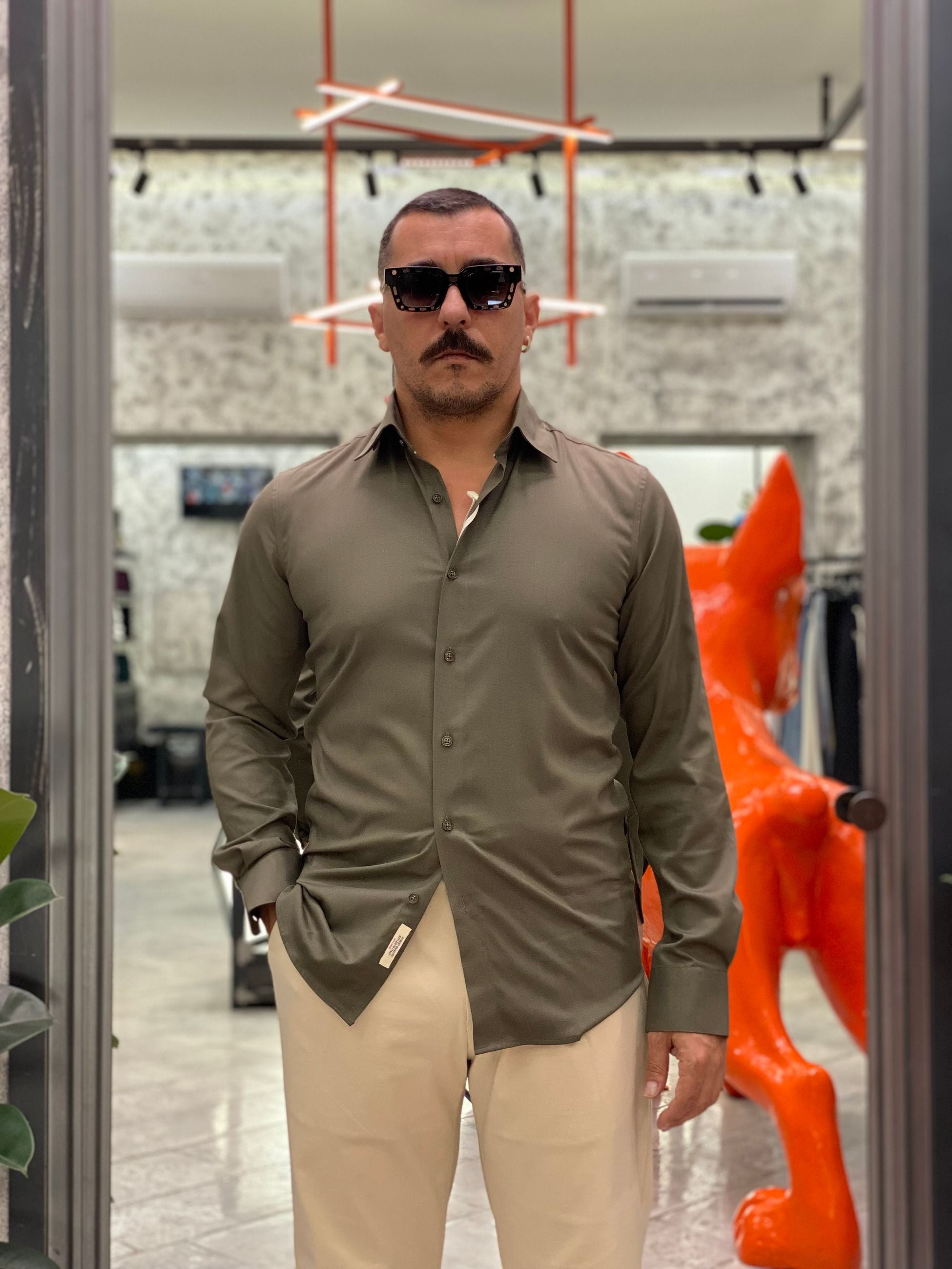 CAMICIA ELEGANTE IN MISTO MODAL CON COLLETTO CLASSICO - REGULAR FIT GL1011TB.VMIL