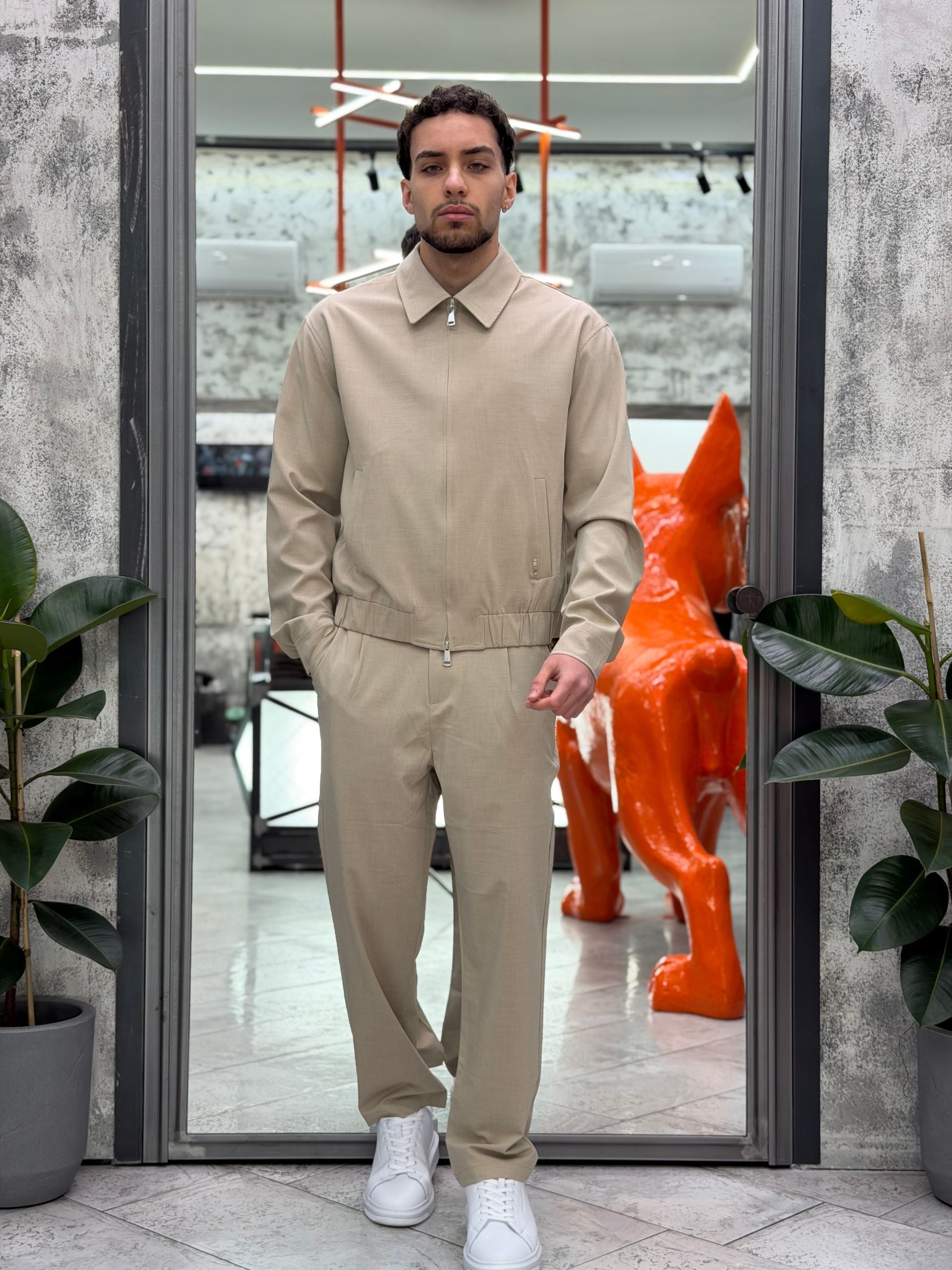 GIACCA GIUBBINO DA COMPLETO IN TESSUTO ELEGANTE CON ELASTICO AL FONDO - REGULAR FIT GL9840.CAM