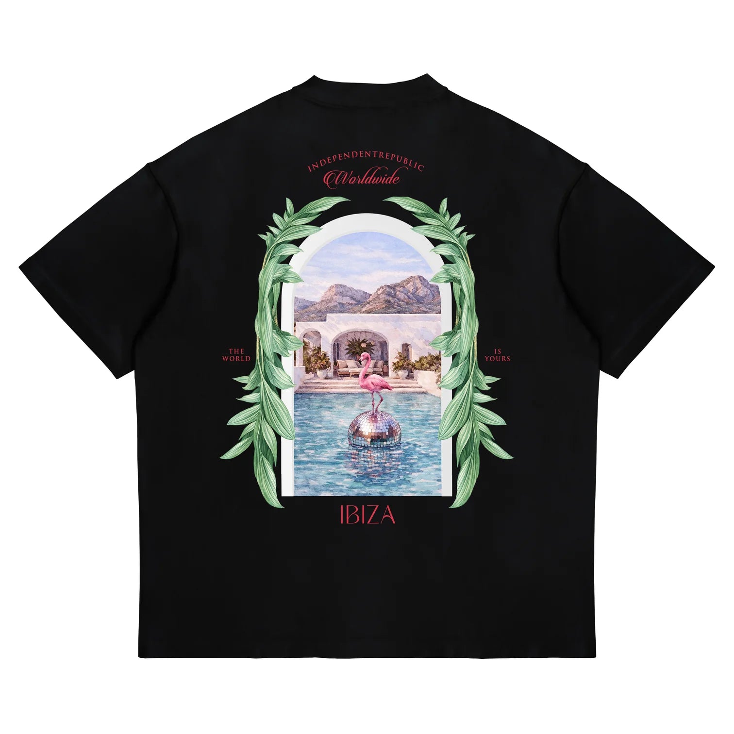 T-SHIRT IBIZA BOXY/CROPPED FIT CON STAMPA SUL RETRO IBIZA.NER