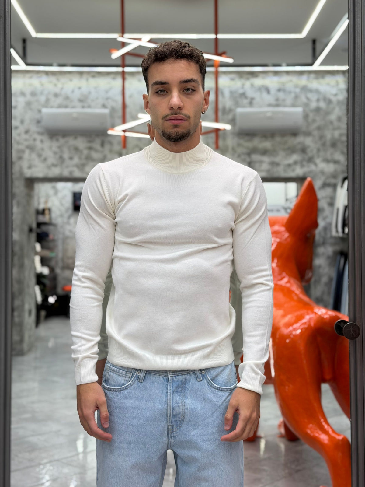 MAGLIA LUPETTO BASIC IN MORBIDA VISCOSA - REGULAR FIT MI3333SS.OFF