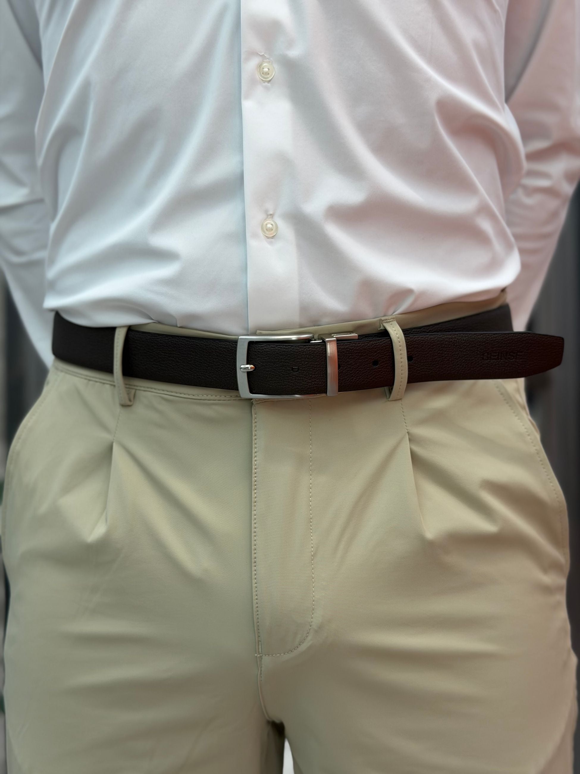 CINTURA DOUBLE IN PELLE MARTELLATA CT282SS.MOR