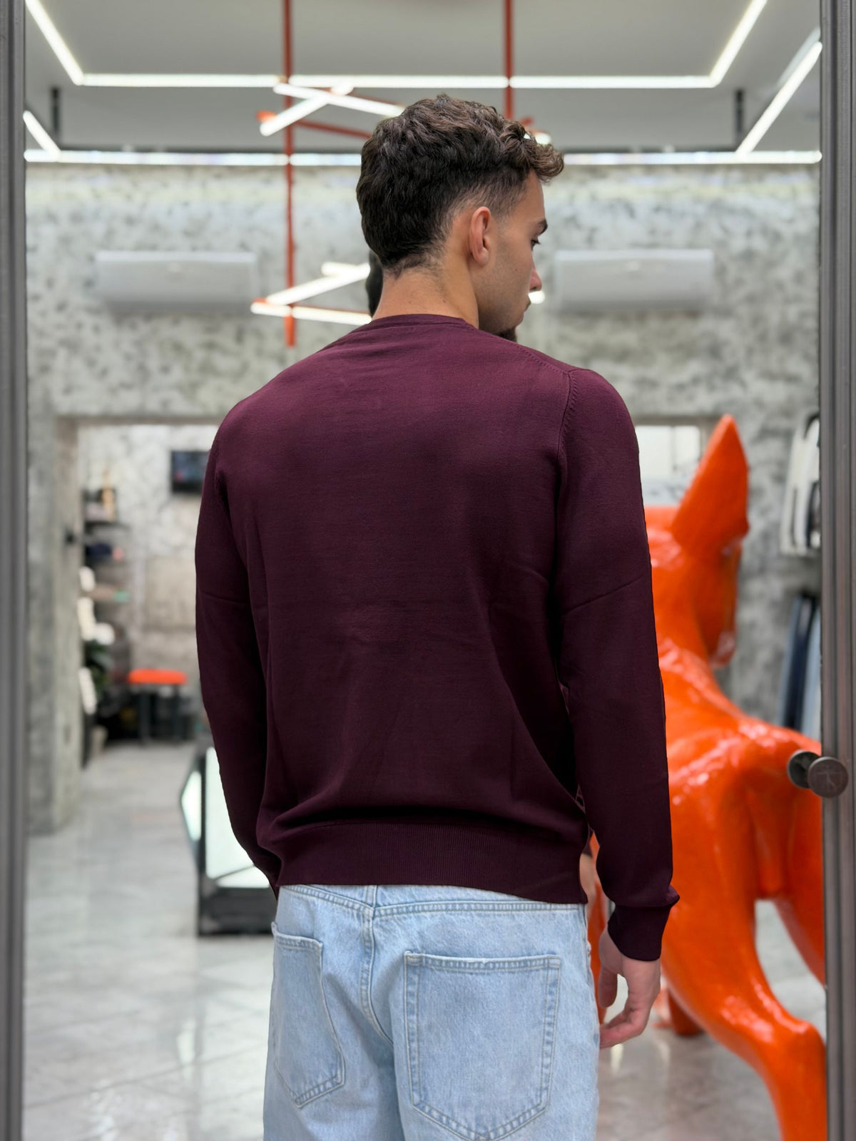 MAGLIA GIROCOLLO FINEZZA 12 IN MORBIDA VISCOSA - SLIM FIT MK20010-26.BOR