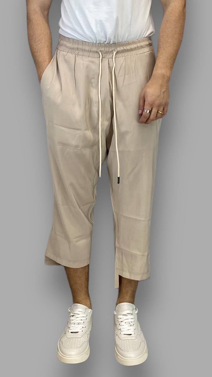 PANTALACCIO IN VISCOSA CON TAGLIO ASIMMETRICO ALLA CAVIGLIA - RELAXED FIT