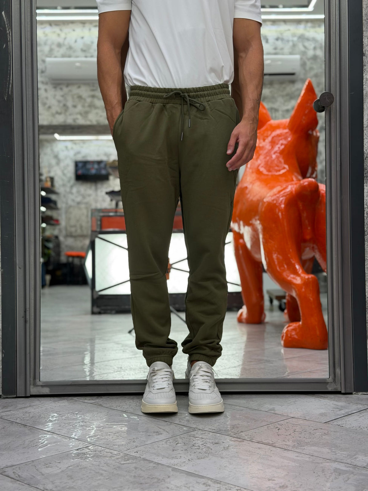 PANTALONE TUTA DA COMPLETO CON ELASTICO IN VITA E AL FONDO - REGULAR FIT GL2245F-F26.VMIL