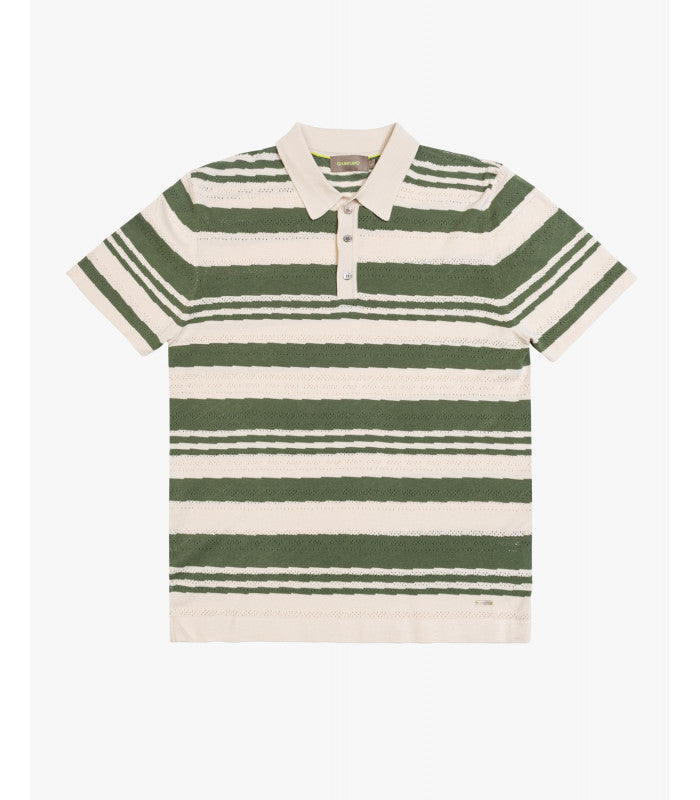 POLO TRAFORATA IN FILO A RIGHE ORIZZONTALI - REGULAR FIT GL35218