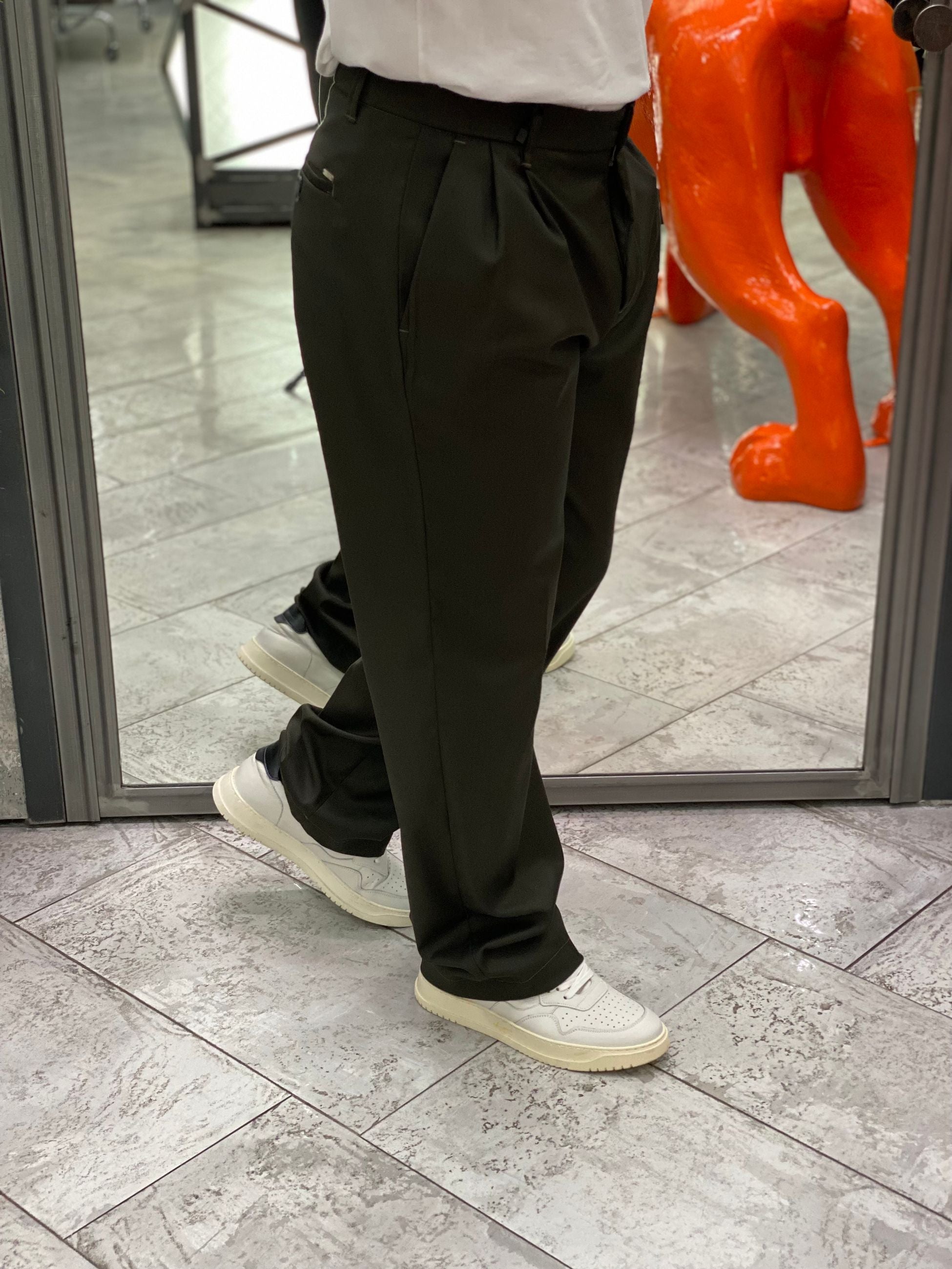 PANTALONE DA COMPLETO IN TESSUTO ELEGANTE CON PINCE - WIDE LEG GN21791.VMIL