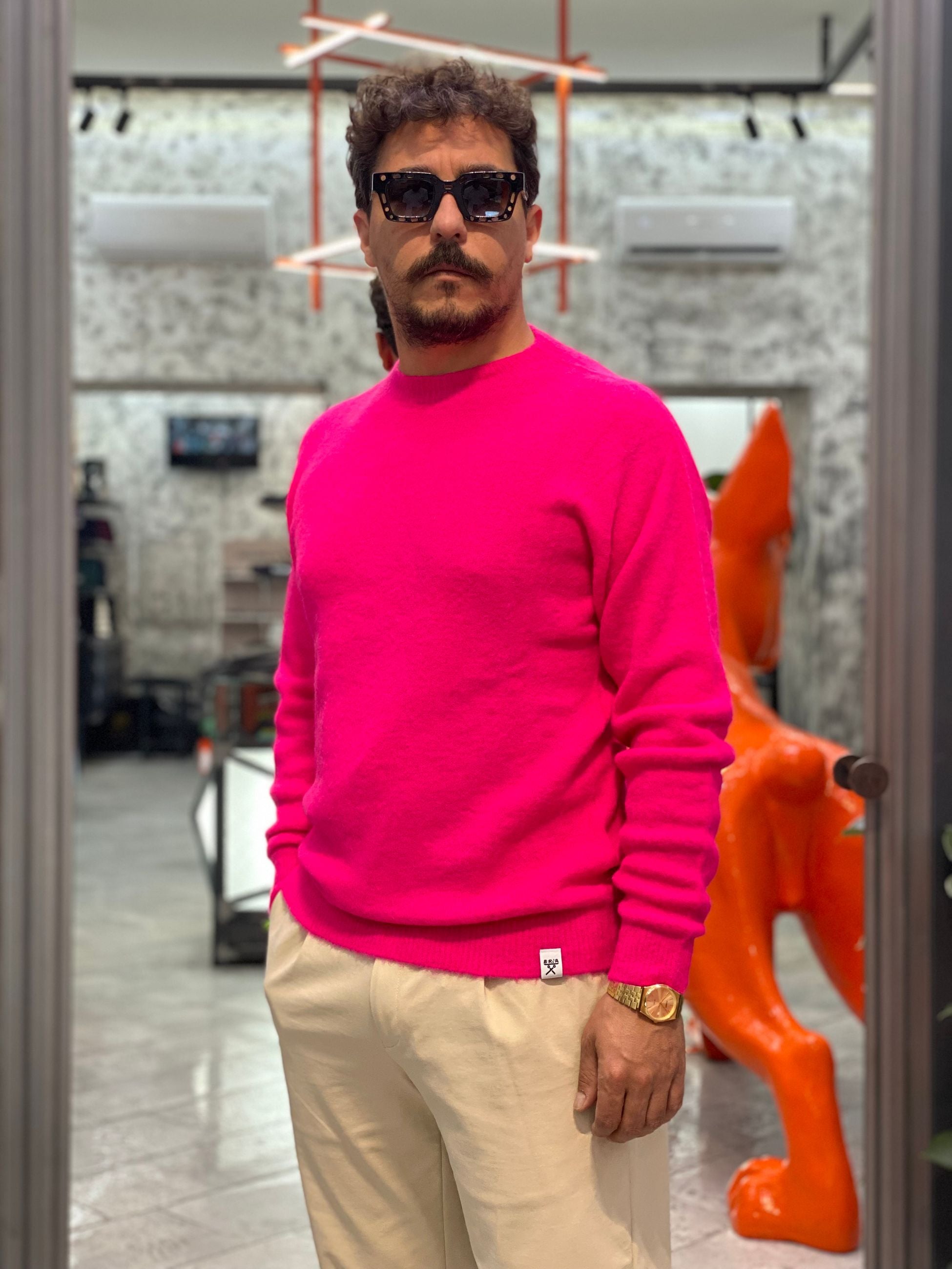MAGLIA GIROCOLLO IN LANA MOHAIR - REGULAR FIT M252037-10