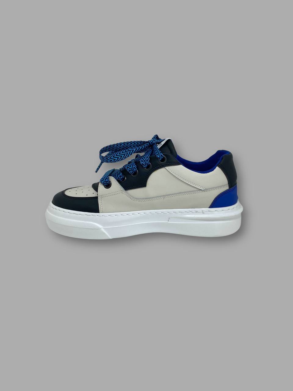 SNEAKERS IN PELLE CON SUOLA OVERSIZE E LACCI FANTASIA MODELLO LANVIN