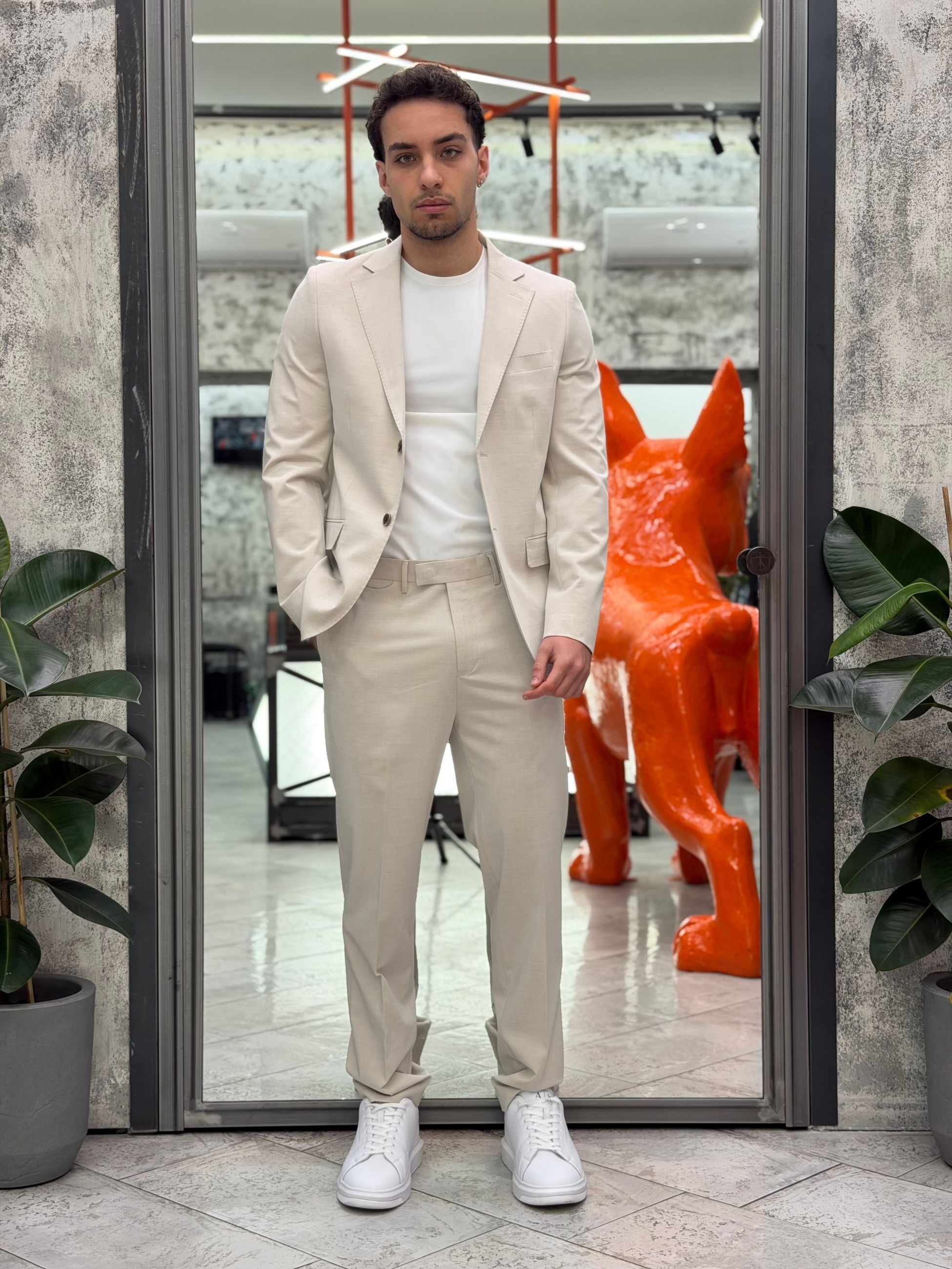 ABITO COMPLETO CON GIACCA MONOPETTO E PANTALONE REGULAR ABE47SS.ECR