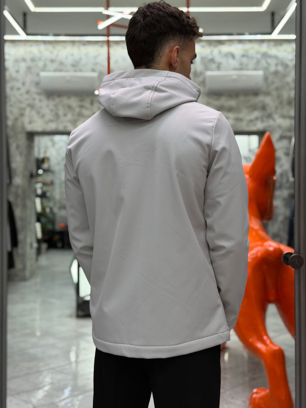 PARKA CORTO IN TESSUTO SOFTSHELL ANTIPIOGGIA E ANTIVENTO - REGULAR FIT MK9940016.PER
