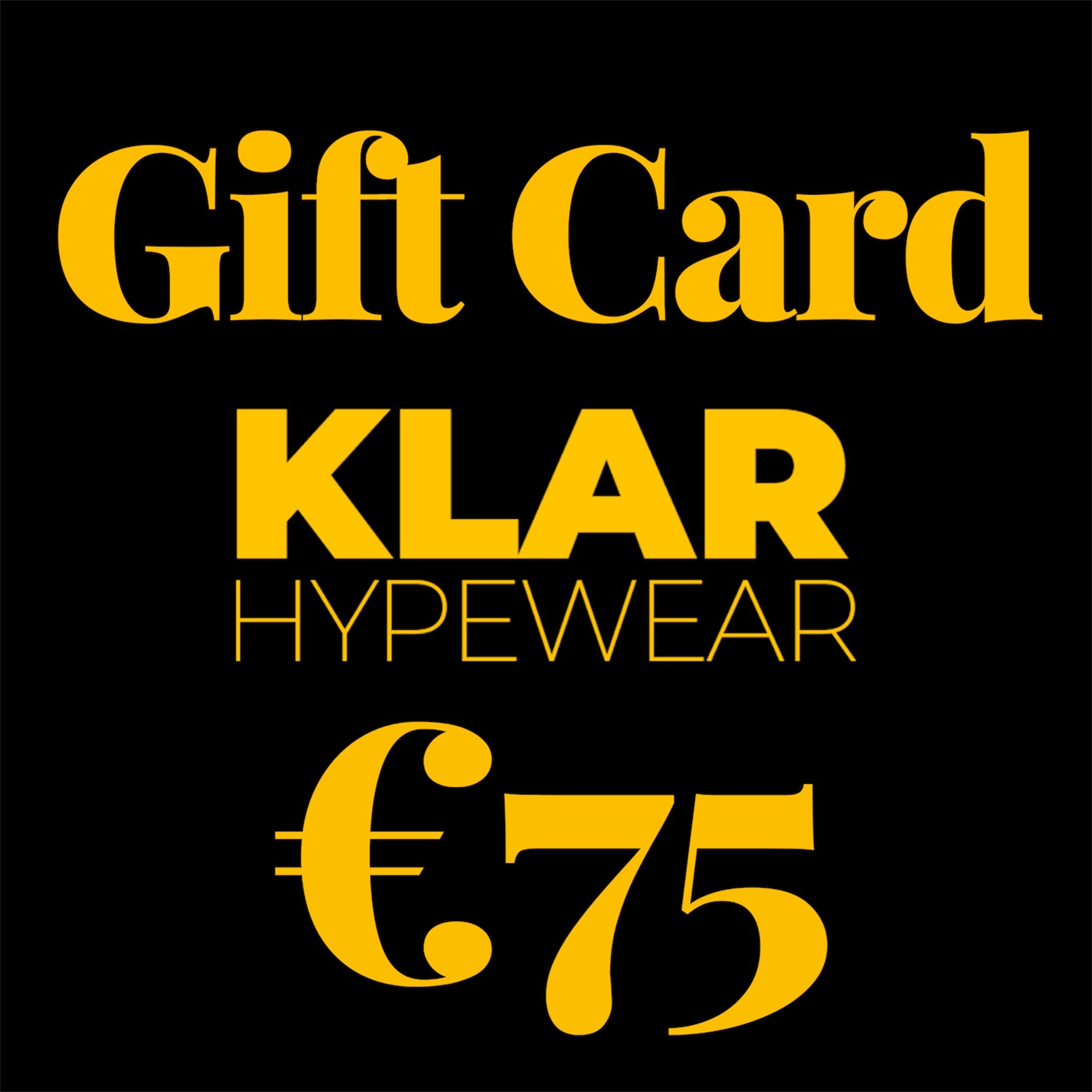 GIFT CARD KLAR HYPEWEAR