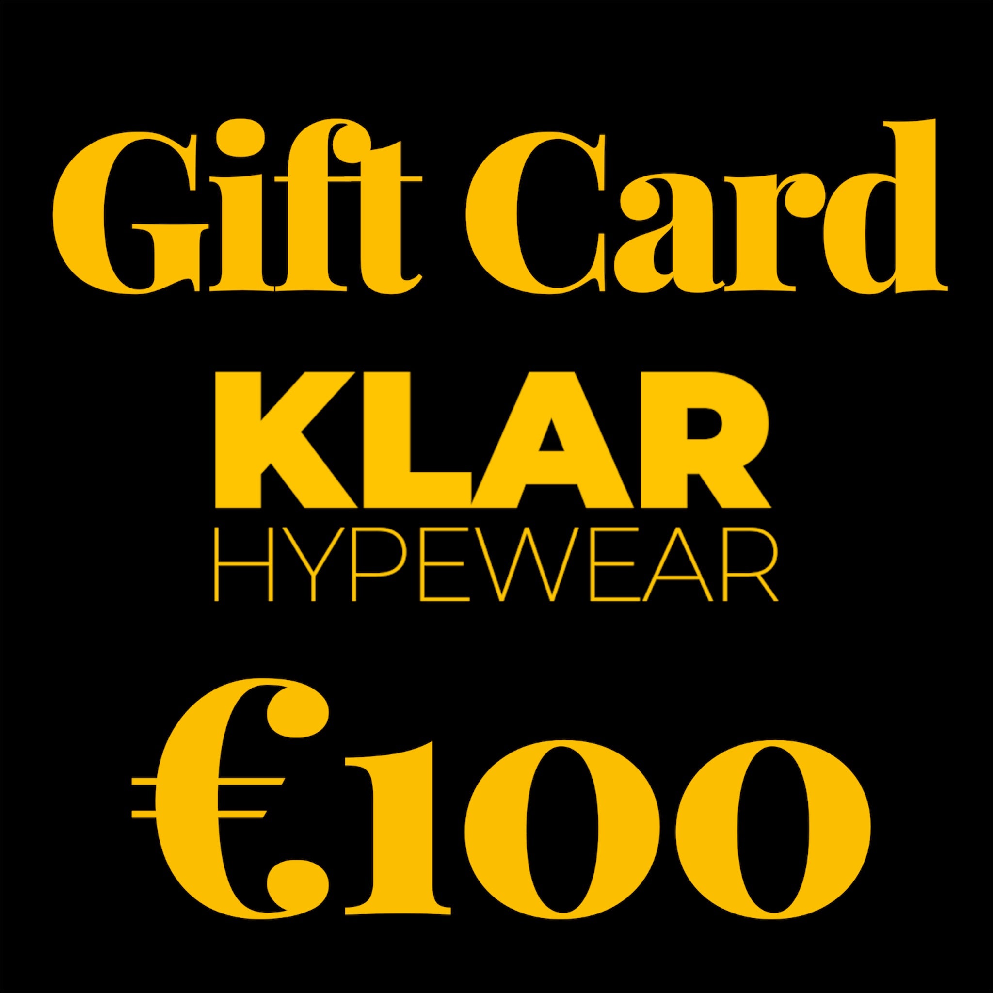 GIFT CARD KLAR HYPEWEAR