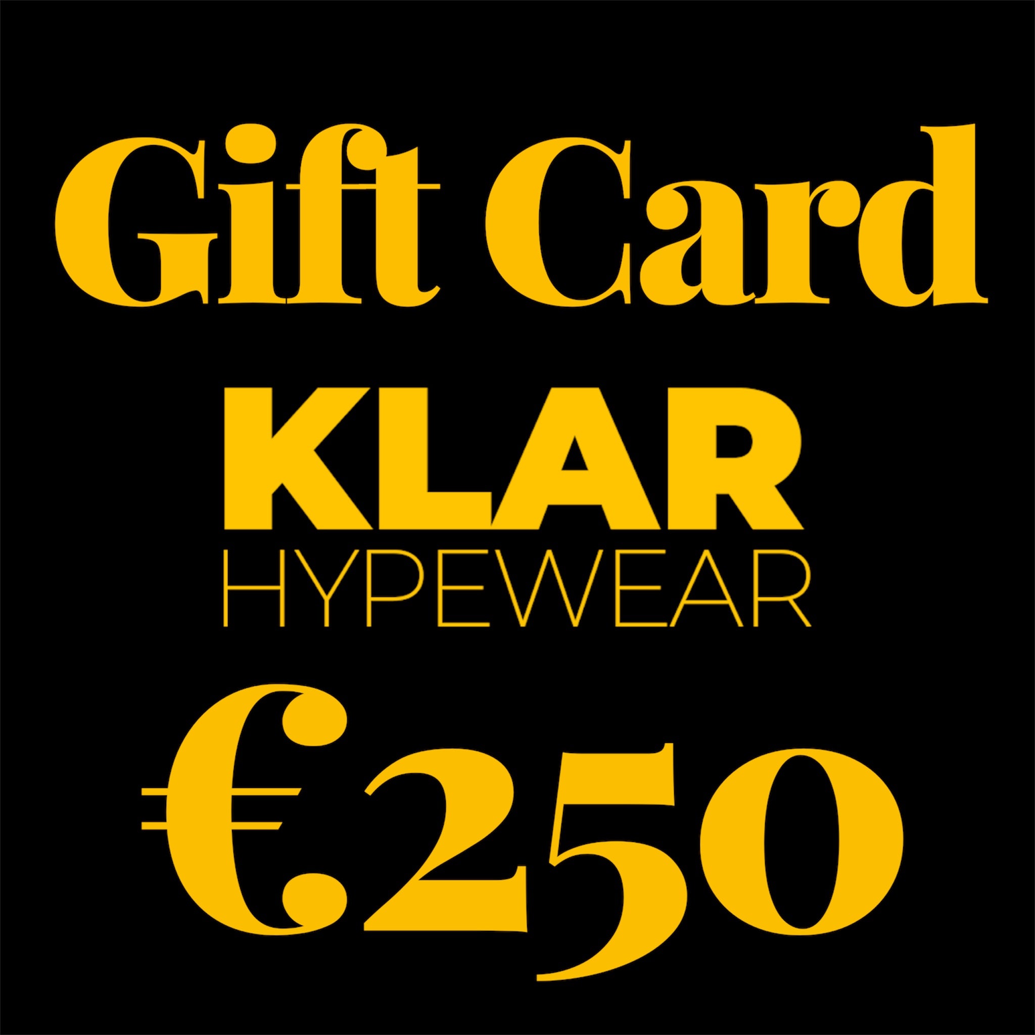 GIFT CARD KLAR HYPEWEAR