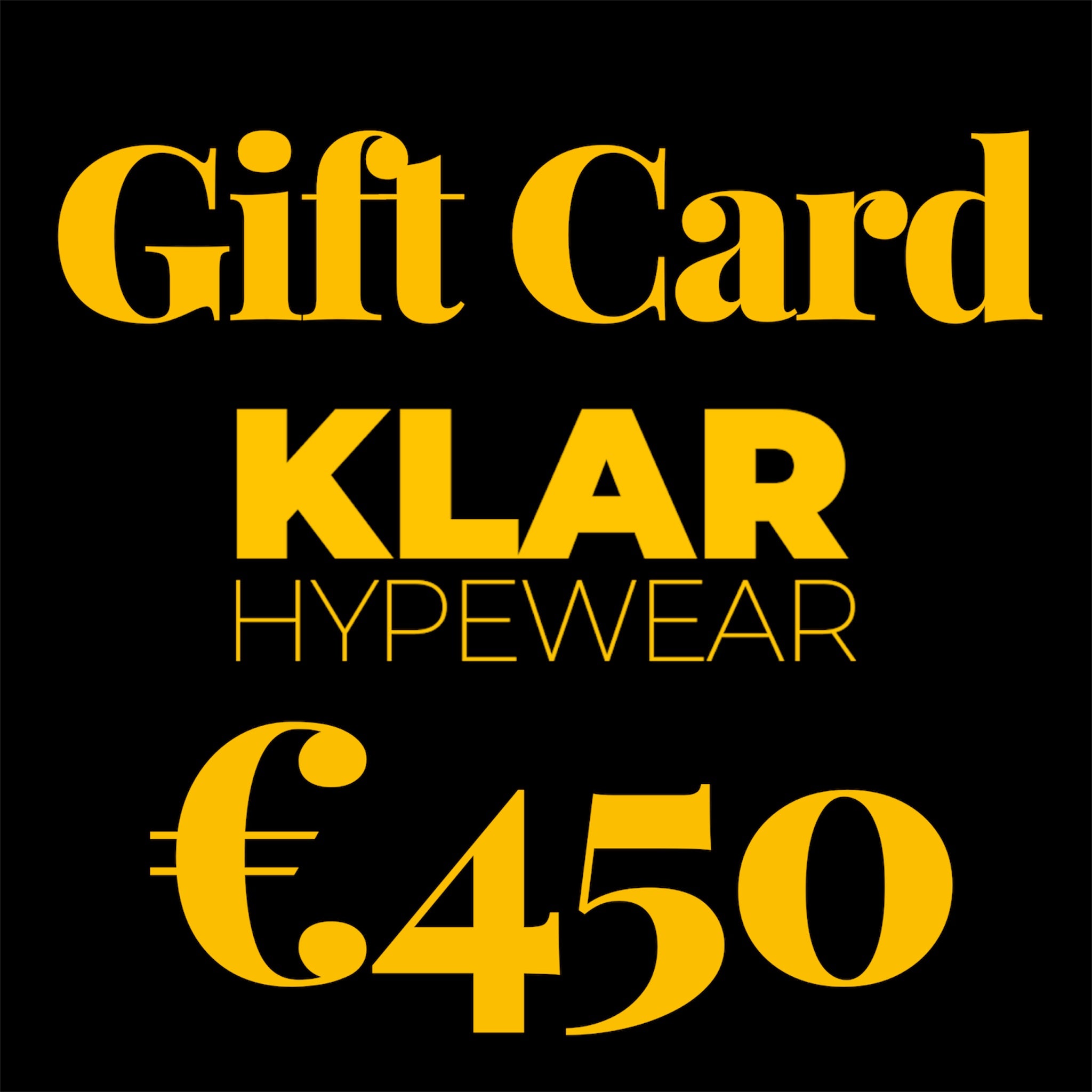 GIFT CARD KLAR HYPEWEAR