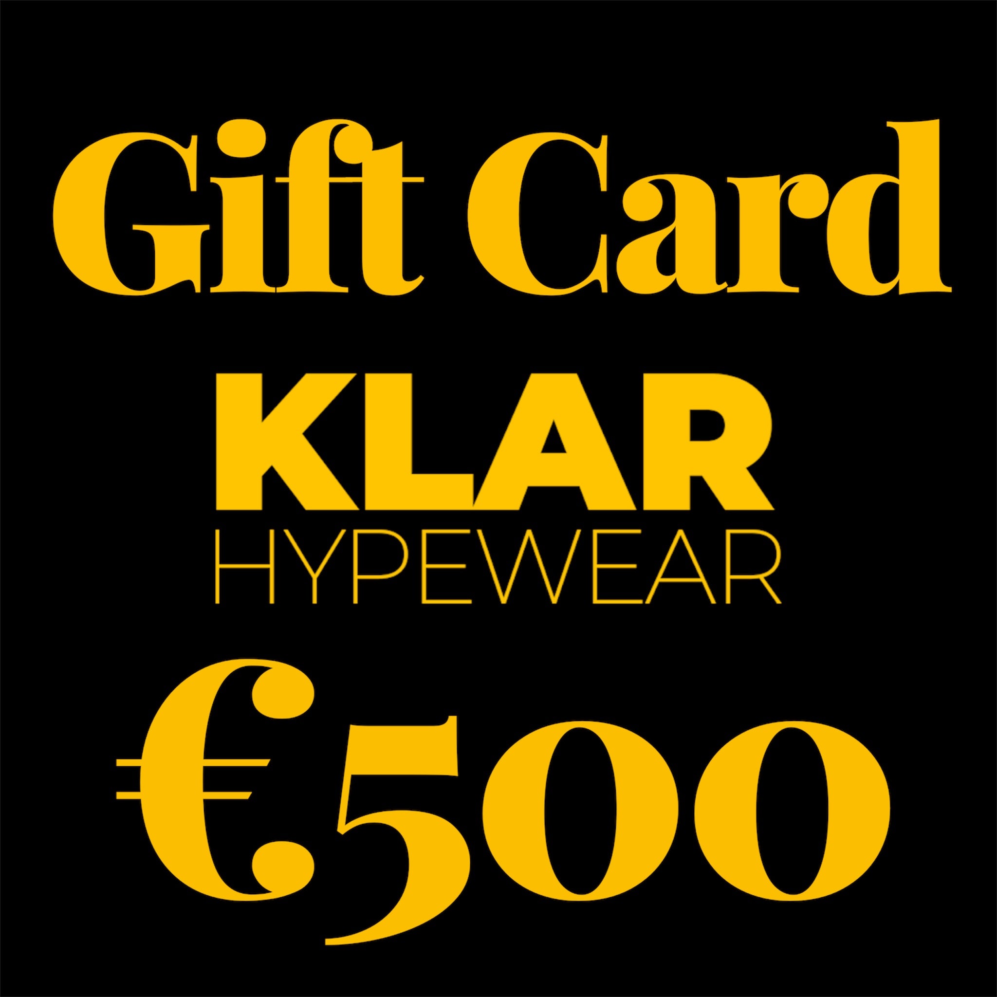 GIFT CARD KLAR HYPEWEAR