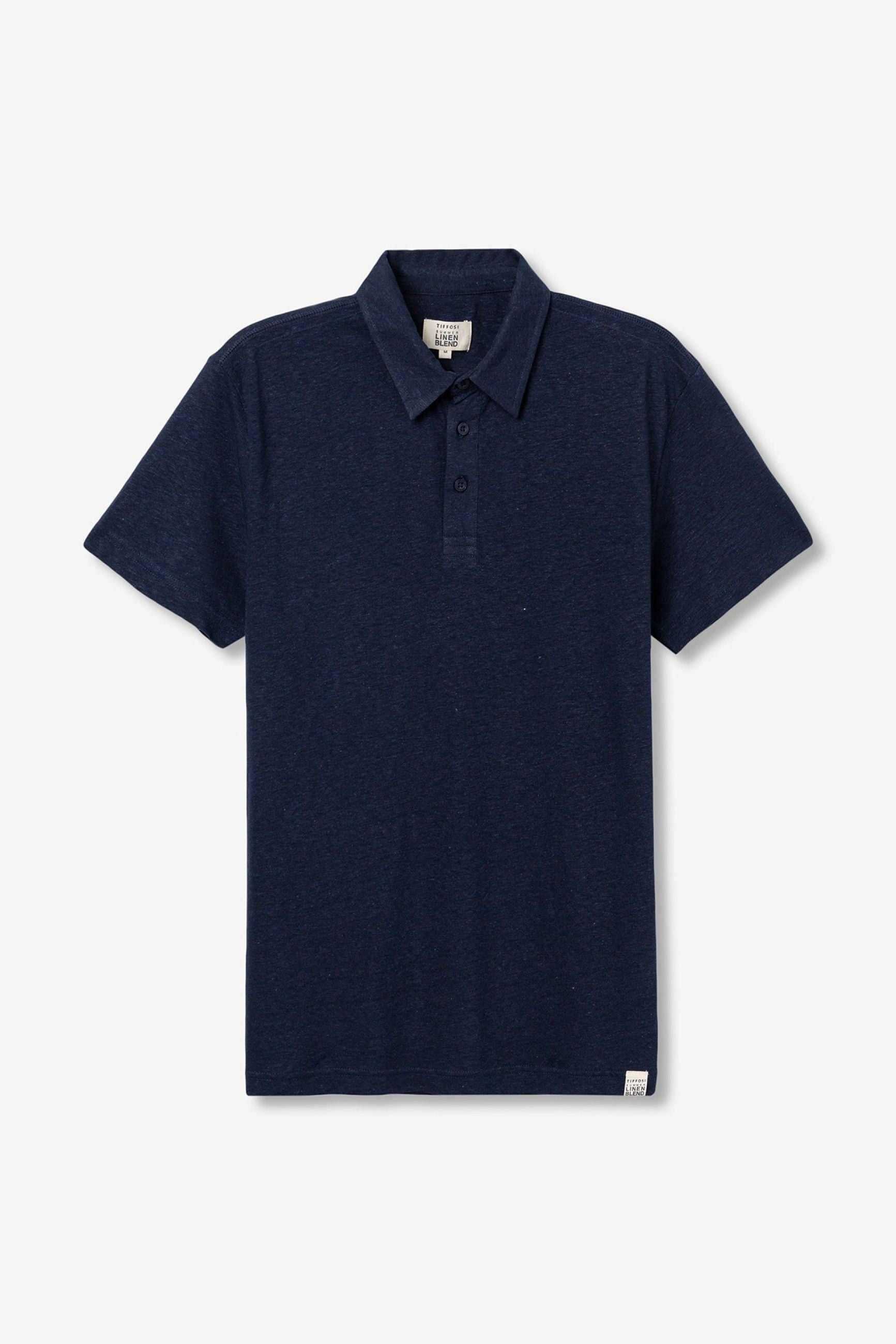 POLO FOREST IN MISTO LINO/COTONE - REGULAR FIT 10065753.BLU