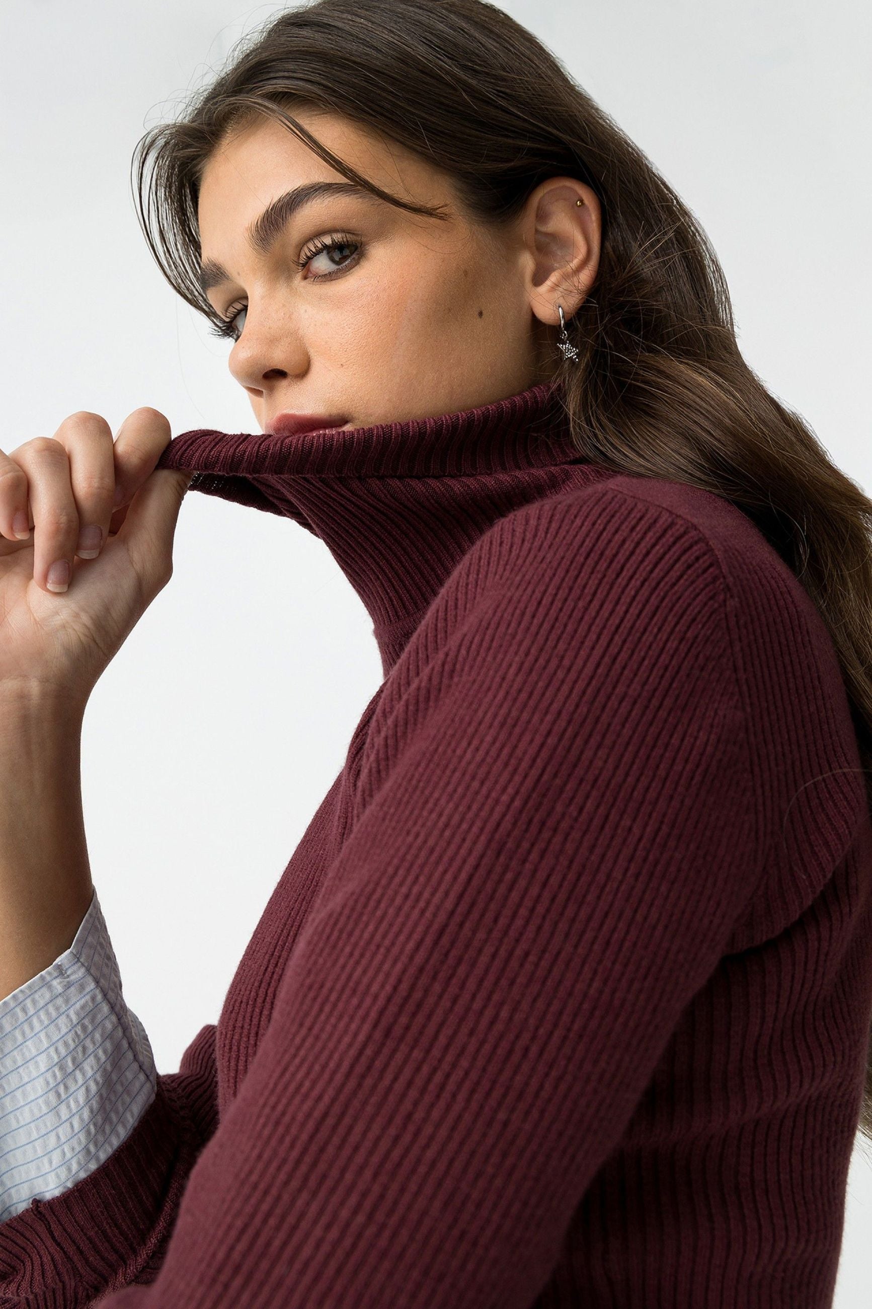 MAGLIA VICODIN DOLCEVITA A COSTE IN TESSUTO SOTTILE 10061869.BOR