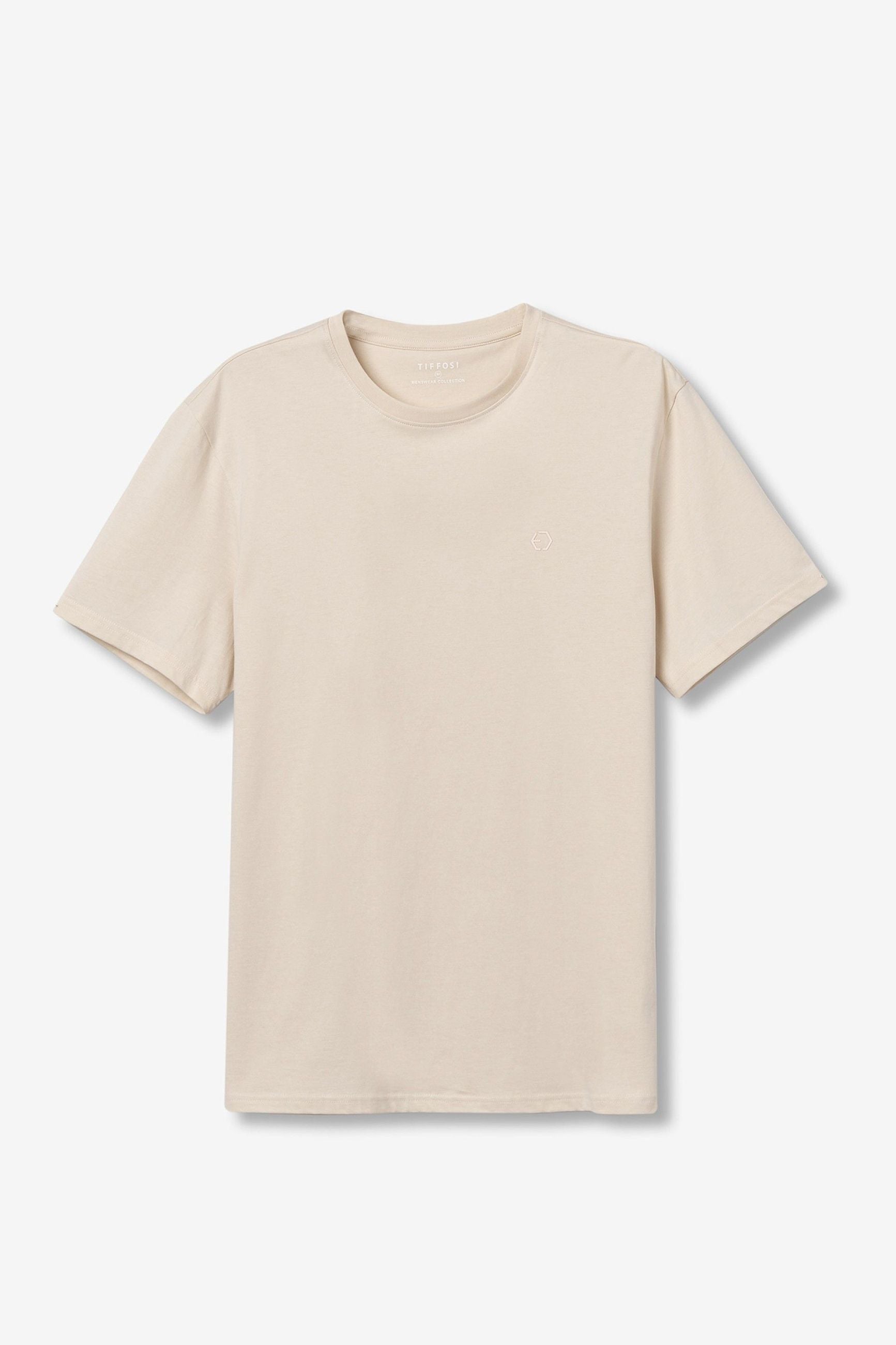 T-SHIRT BARTON BASIC IN 100% COTONE CON LOGO LATO CUORE - REGULAR FIT 10048304.BEI