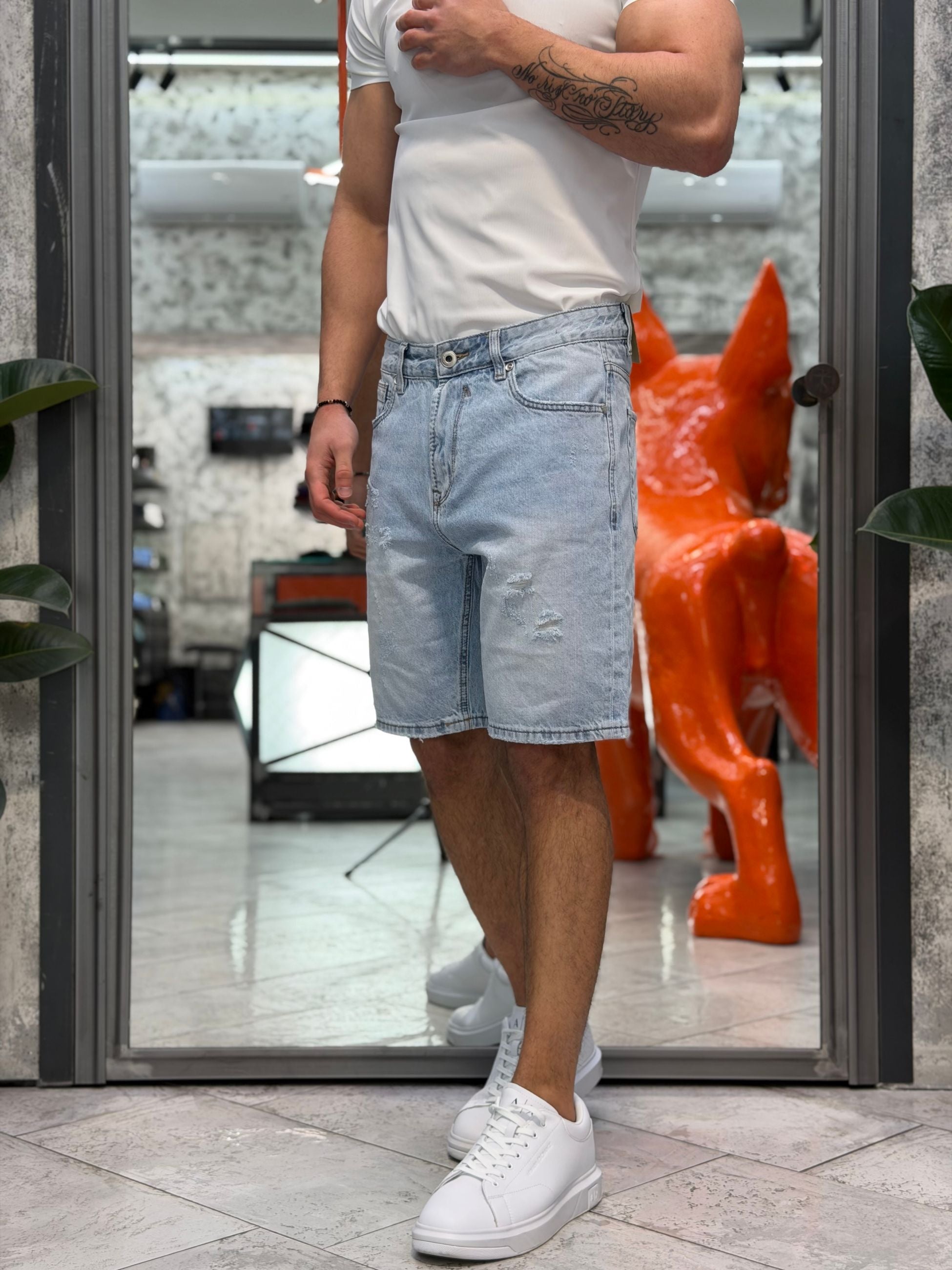 BERMUDA JACK IN JEANS LIGHT WASH CON MICRO ABRASIONI - REGULAR FIT GL6333Q-S26