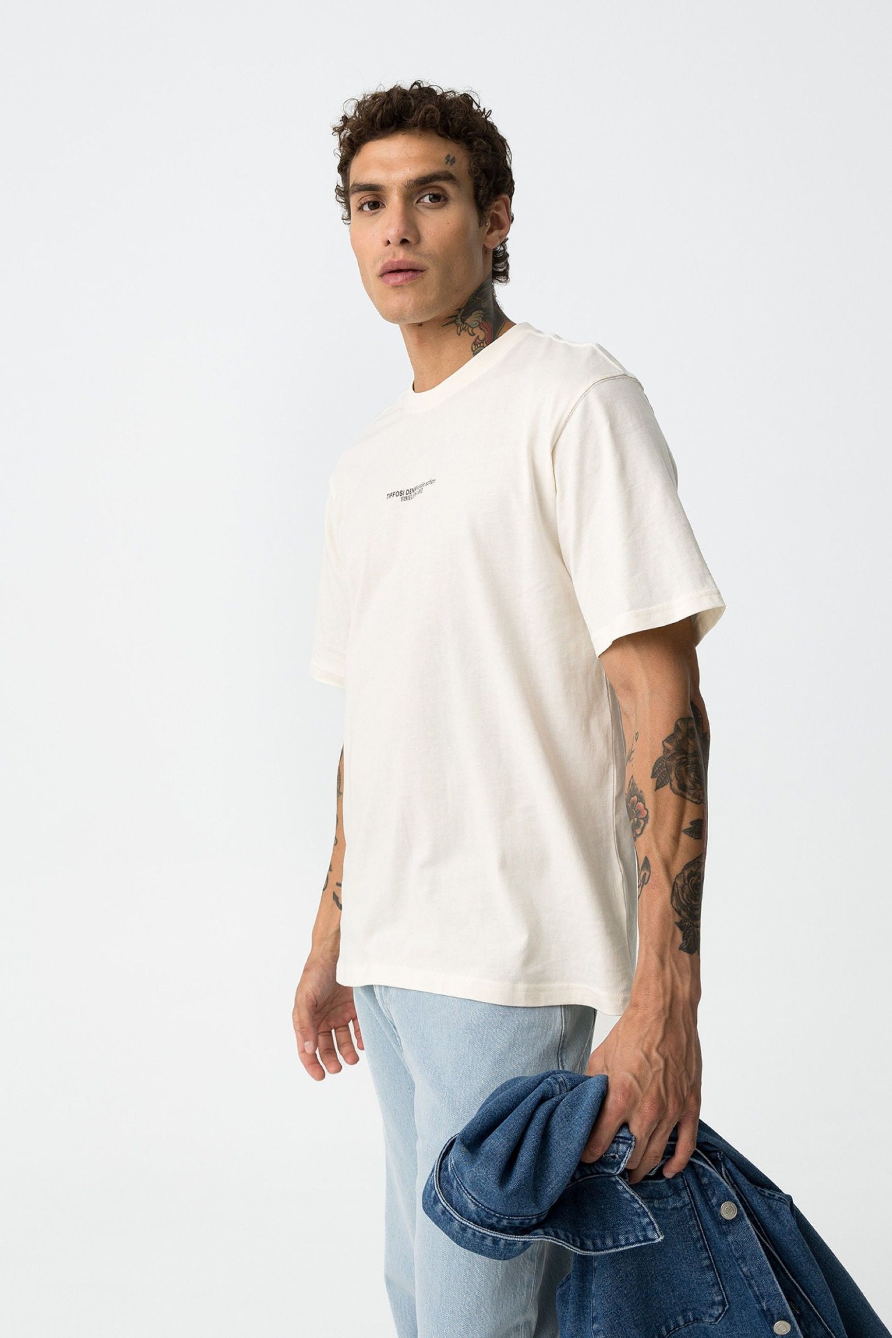 T-SHIRT ALPHA IN 100% COTONE CON STAMPA SUL RETRO - RELAXED FIT 10061480