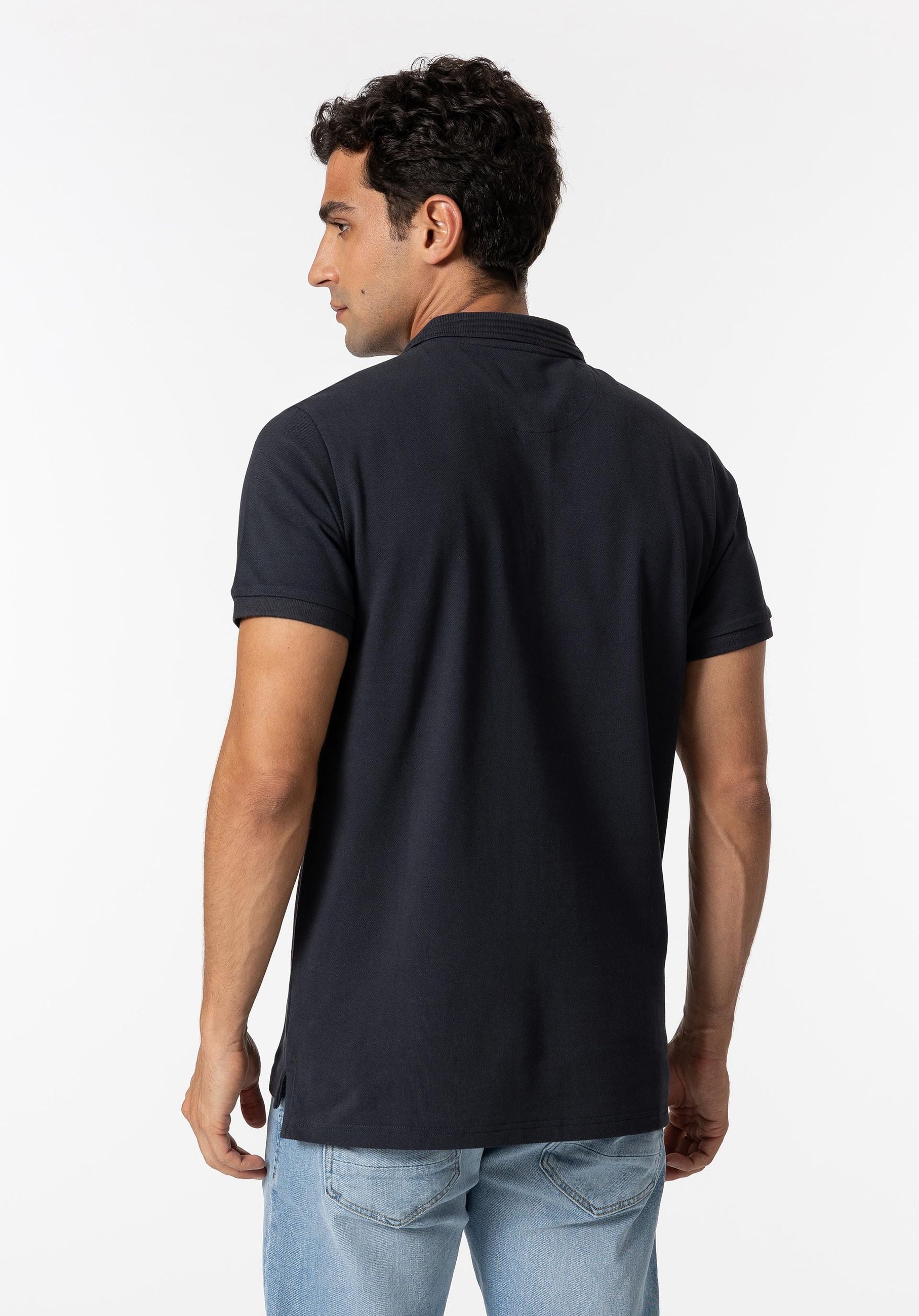 POLO MANNING_2 IN 100% COTONE PIQUET CON LOGO LATO CUORE TONO SU TONO - REGULAR FIT 10050806.BLU