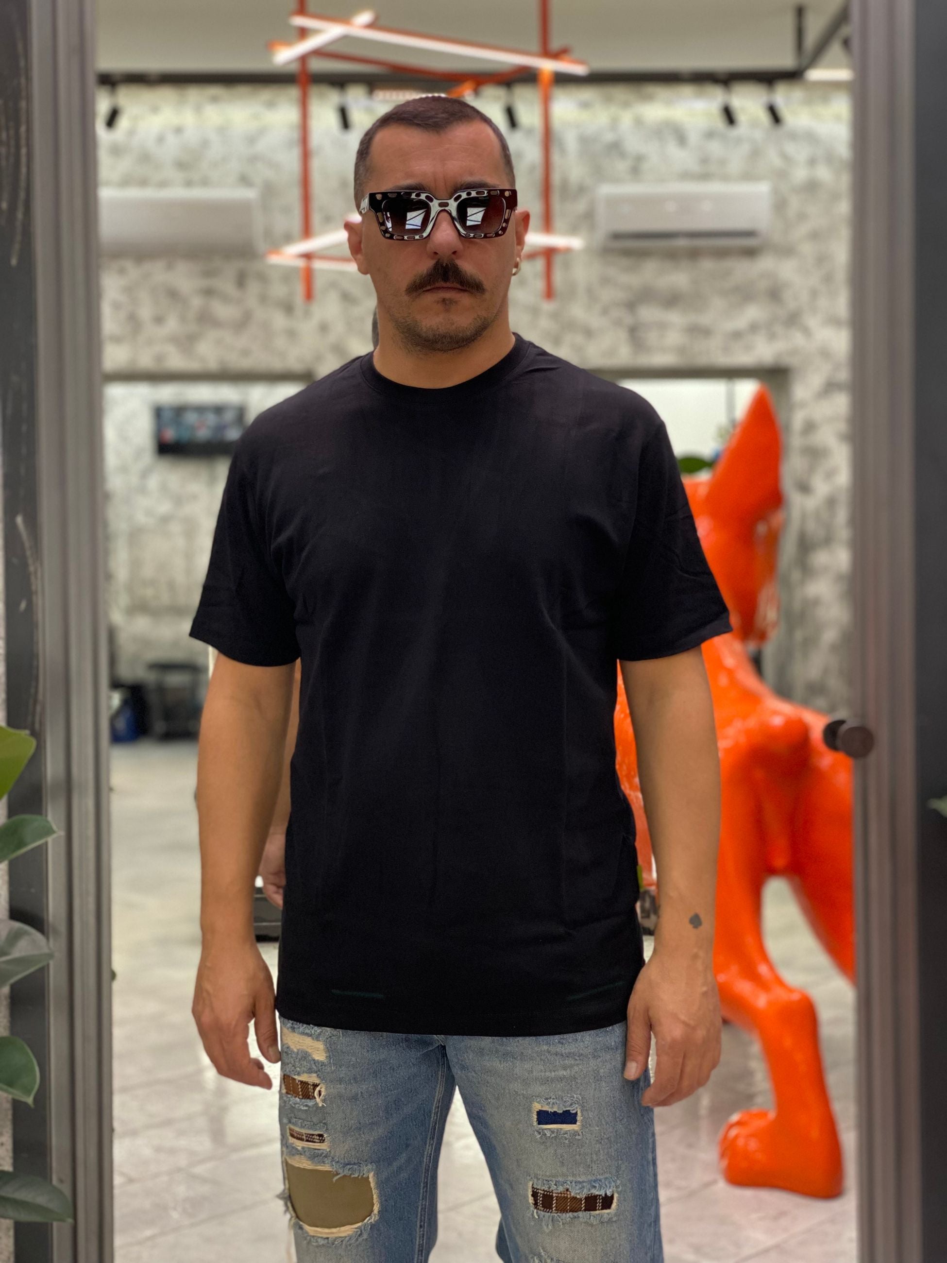 T-SHIRT BASIC IN TESSUTO PREMIUM COTONE/MODAL - COMFORT FIT GL505L.NER