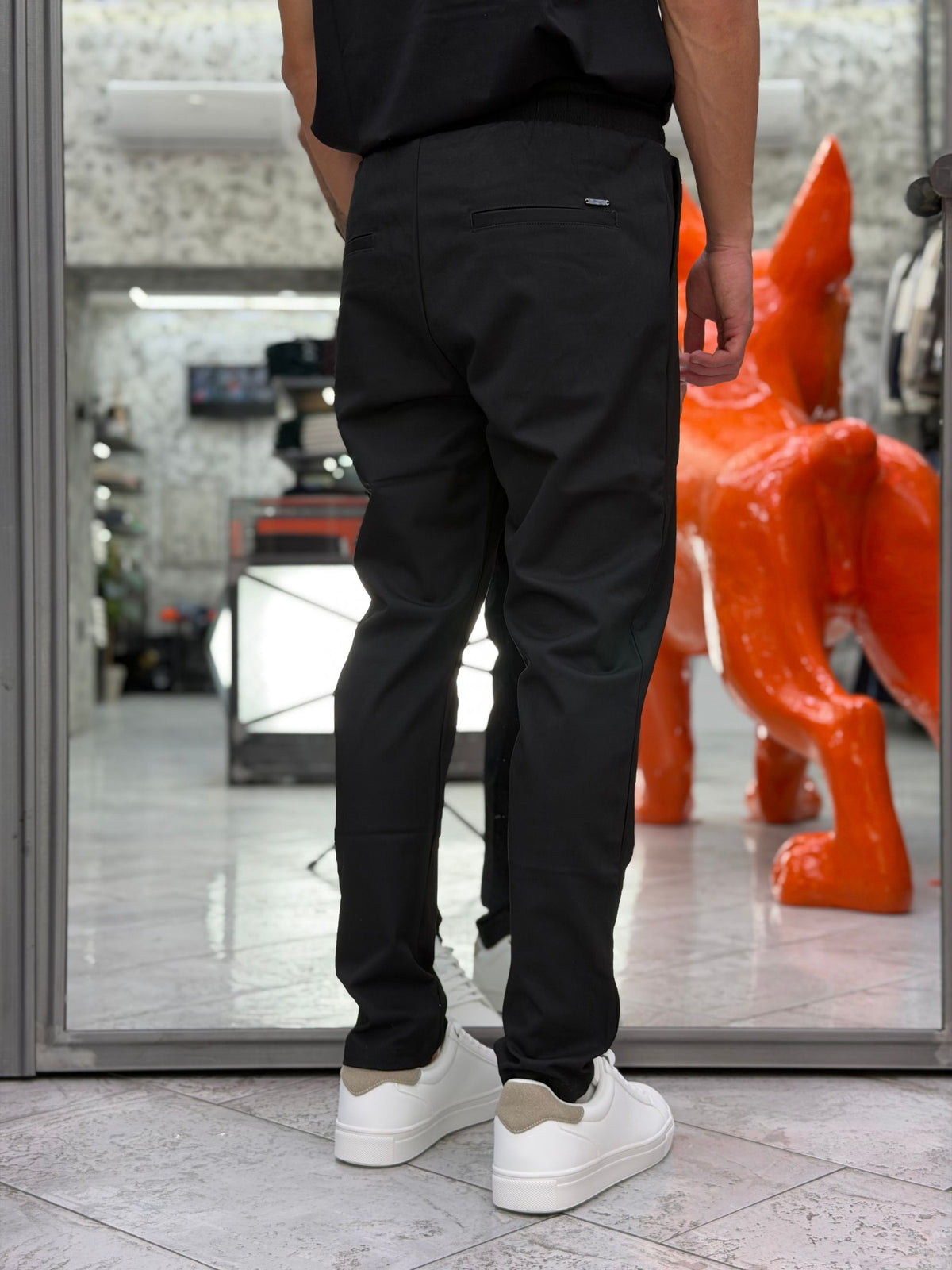 PANTALACCIO LEONARD IN TESSUTO ELEGANTE ELASTICIZZATO - REGULAR FIT GL5107BD-F26.NER